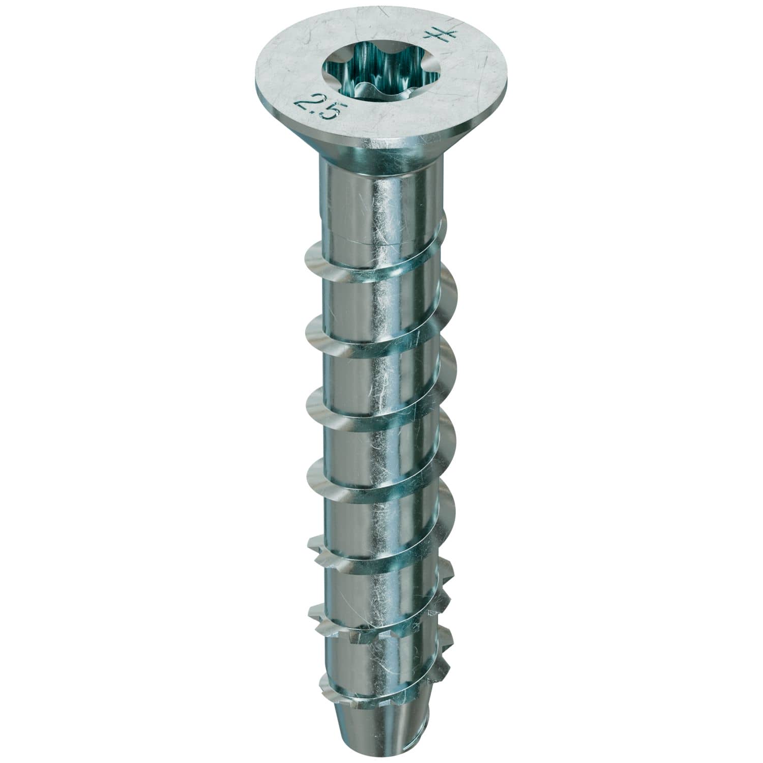 Simpson Strong-Tie THD37212CS Titen HD 3/8-in. x 2-1/2-in. Zinc-Plated Countersunk Head Heavy-Duty Screw Anchor, 50-Pack