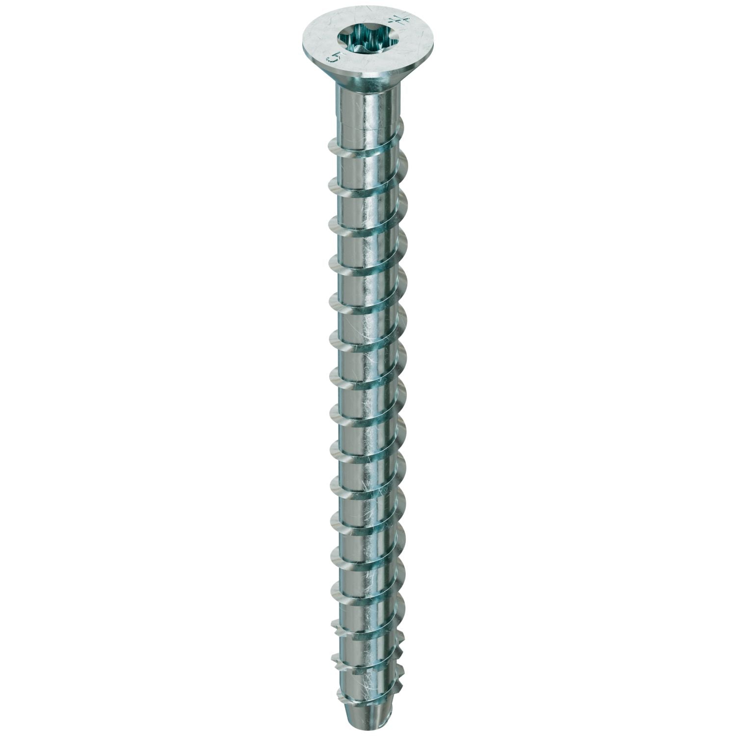 Simpson Strong-Tie Titen HD 3/8-in. x 5-in. Zinc-Plated Countersunk Head Heavy-Duty Screw Anchor, 50-Pack (THD37500CS)