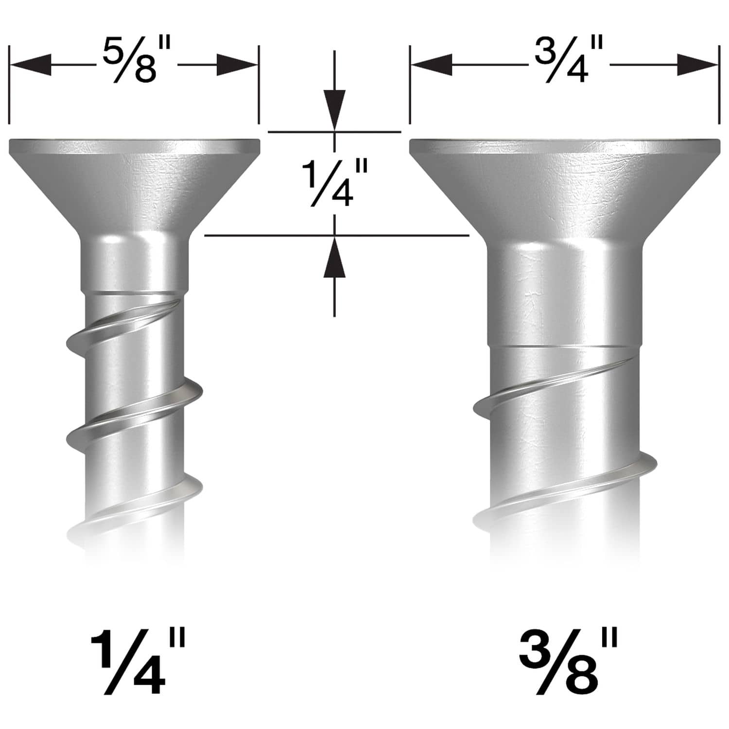 Simpson Strong-Tie THDB25178CS Titen HD 1/4-in. x 1-7/8-in. Zinc-Plated Countersunk Head Heavy-Duty Screw Anchor, 100-Pack