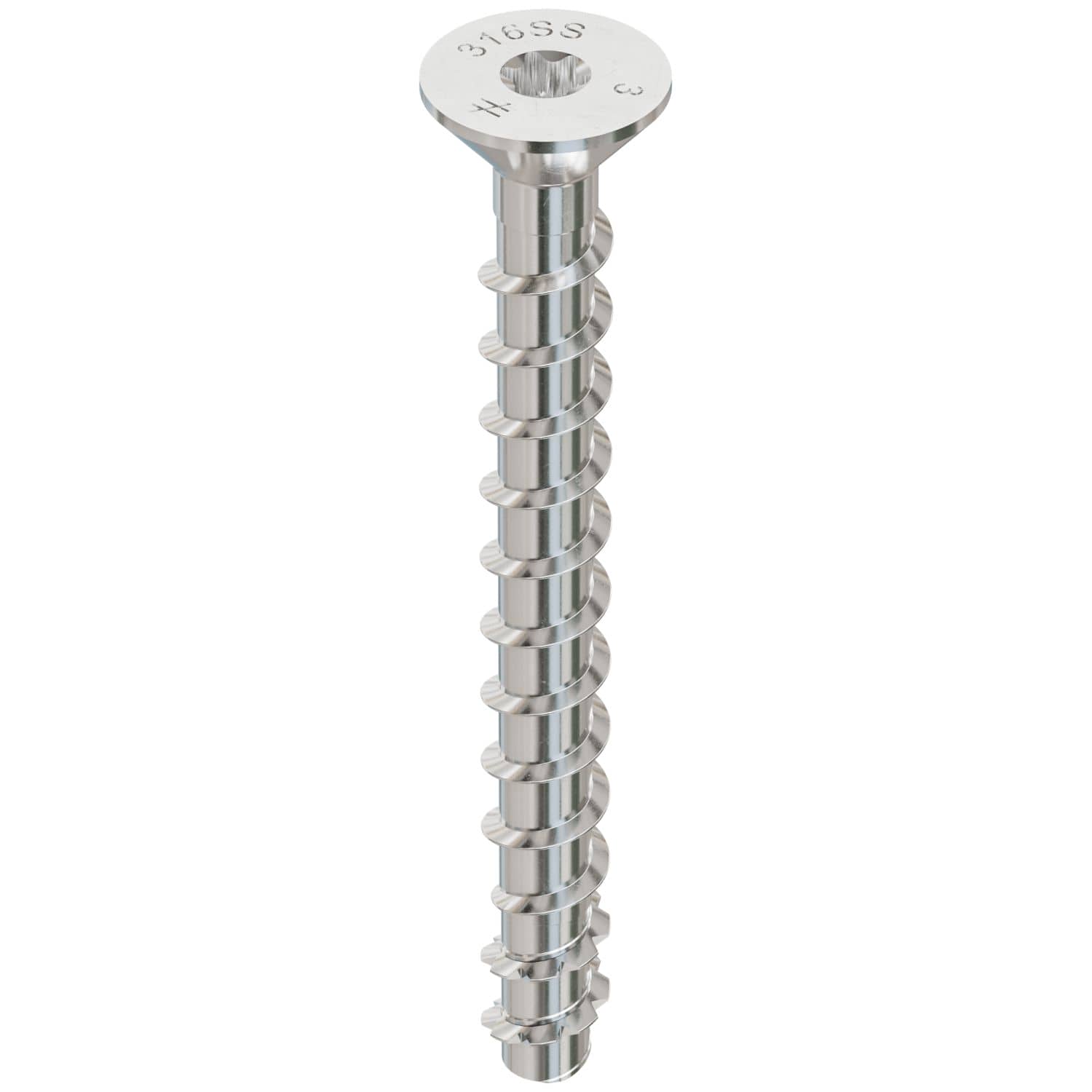 Simpson Strong-Tie THDC25300CS6SS Titen HD 1/4-in. x 3-in. Type 316 SS Countersunk Head Heavy-Duty Screw Anchor, 25-Pack