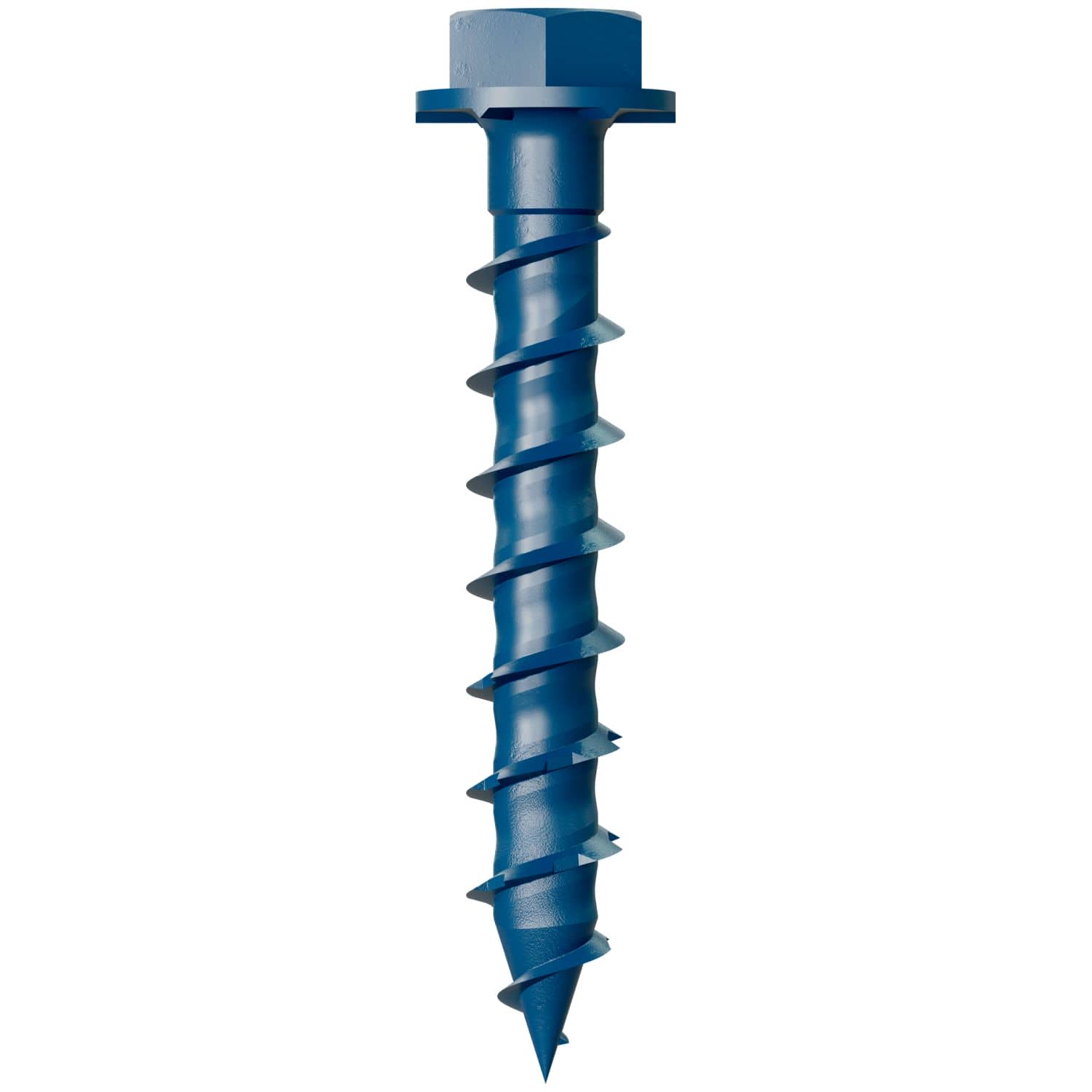 Simpson Strong-Tie TNT18114HB Titen Turbo,  3/16-in. x 1-1/4-in. Hex-Head Concrete and Masonry Screw, Blue, 3000-Pack