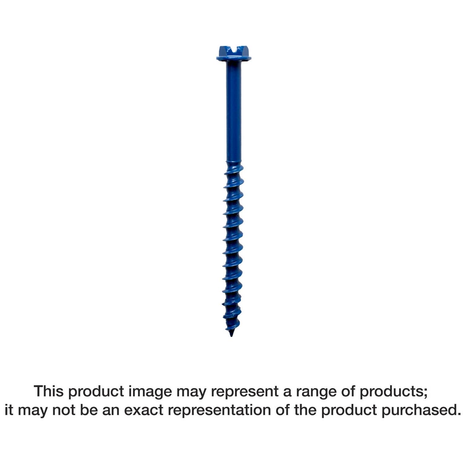 Simpson Strong-Tie TNT18114HC75 Titen Turbo,  3/16-in. x 1-1/4-in. Hex-Head Concrete and Masonry Screw, Blue, 75-Pack