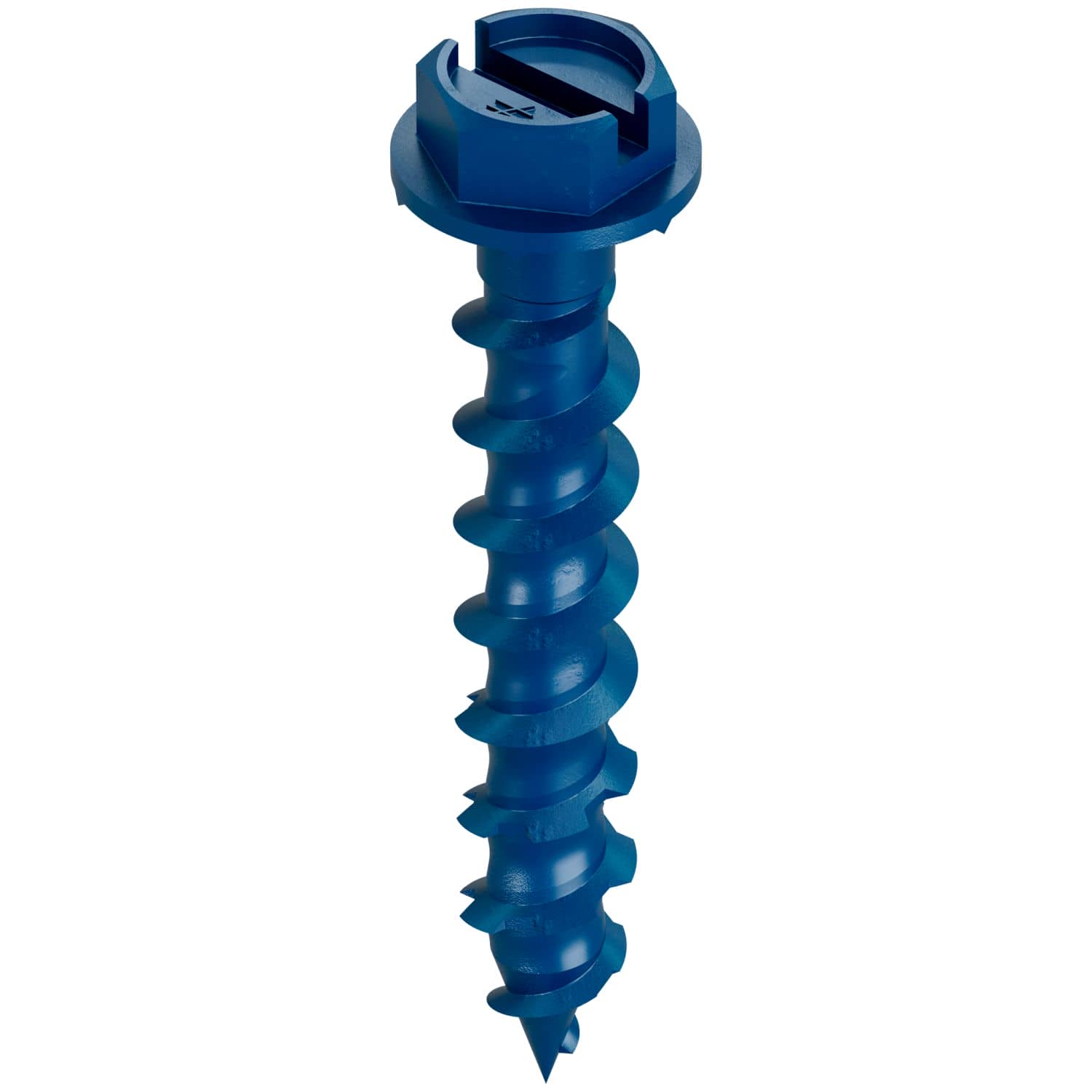 Simpson Strong-Tie TNT18114HC75 Titen Turbo,  3/16-in. x 1-1/4-in. Hex-Head Concrete and Masonry Screw, Blue, 75-Pack