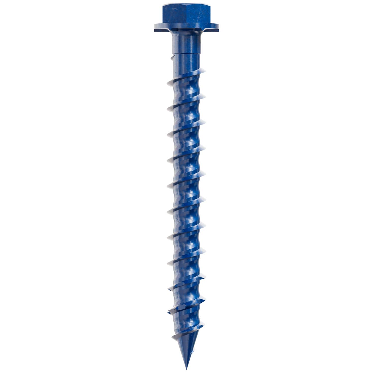 Simpson Strong-Tie TNT18134HC75 Titen Turbo,  3/16-in. x 1-3/4-in. Hex-Head Concrete and Masonry Screw, Blue, 75-Pack