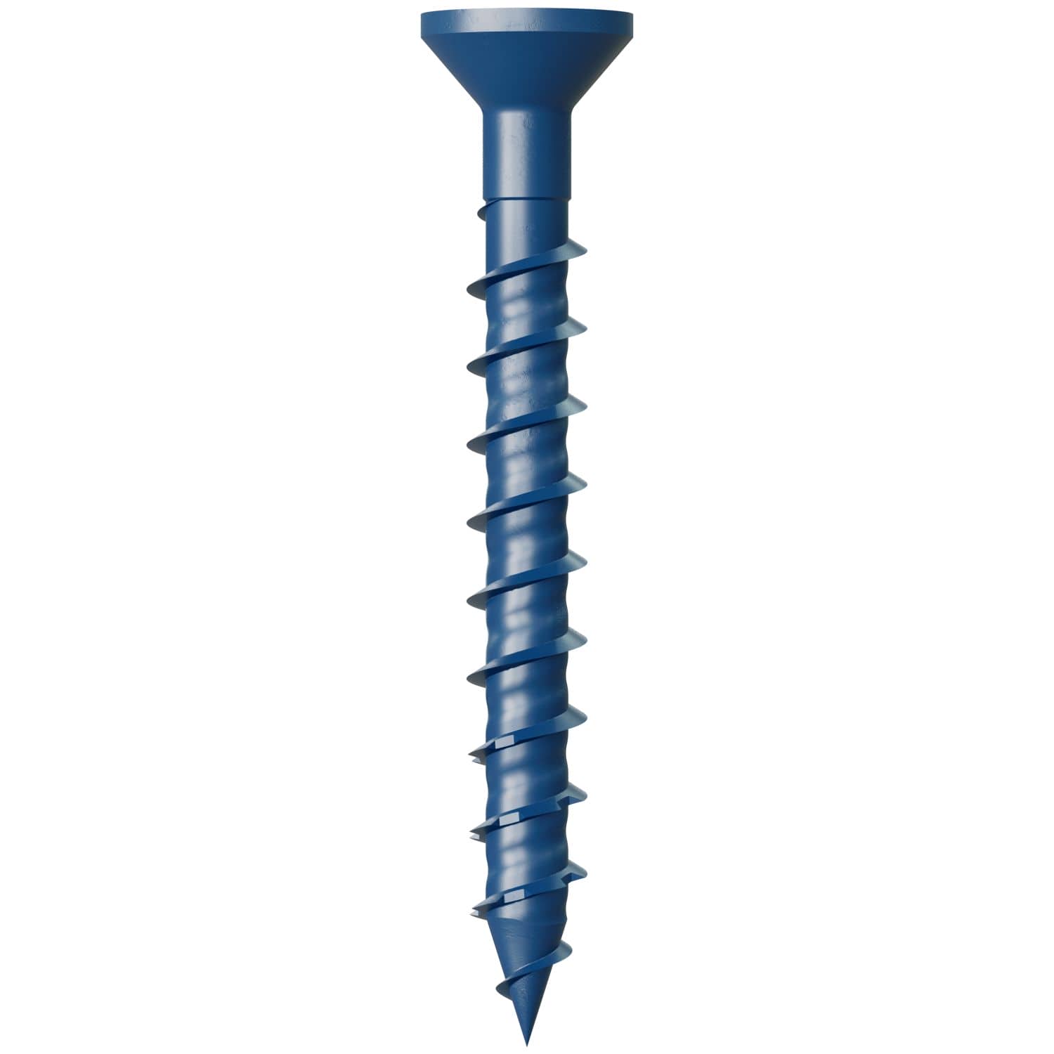 Simpson Strong-Tie TNT18134TFC8 Titen Turbo,  3/16-in. x 1-3/4-in. 6-Lobe Flat-Head Concrete and Masonry Screw, Blue, 8-Pack