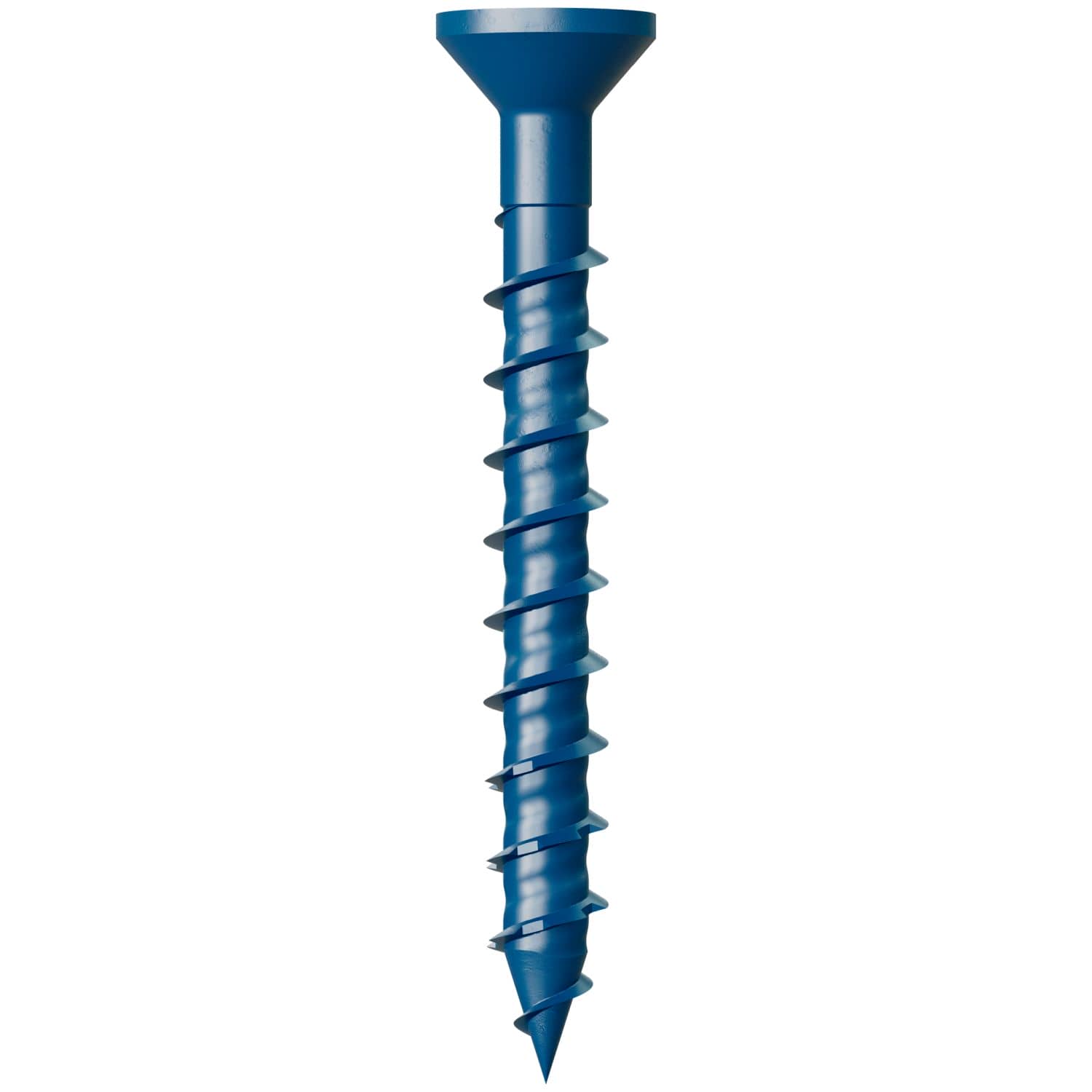 Simpson Strong-Tie TNT18134TFR200 Titen Turbo,  3/16-in. x 1-3/4-in. 6-Lobe Flat-Head Concrete and Masonry Screw, Blue, 200-Pack