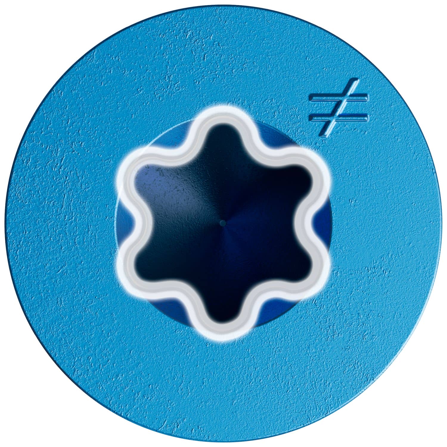 Simpson Strong-Tie TNT18214TFC8 Titen Turbo,  3/16-in. x 2-1/4-in. 6-Lobe Flat-Head Concrete and Masonry Screw, Blue, 8-Pack