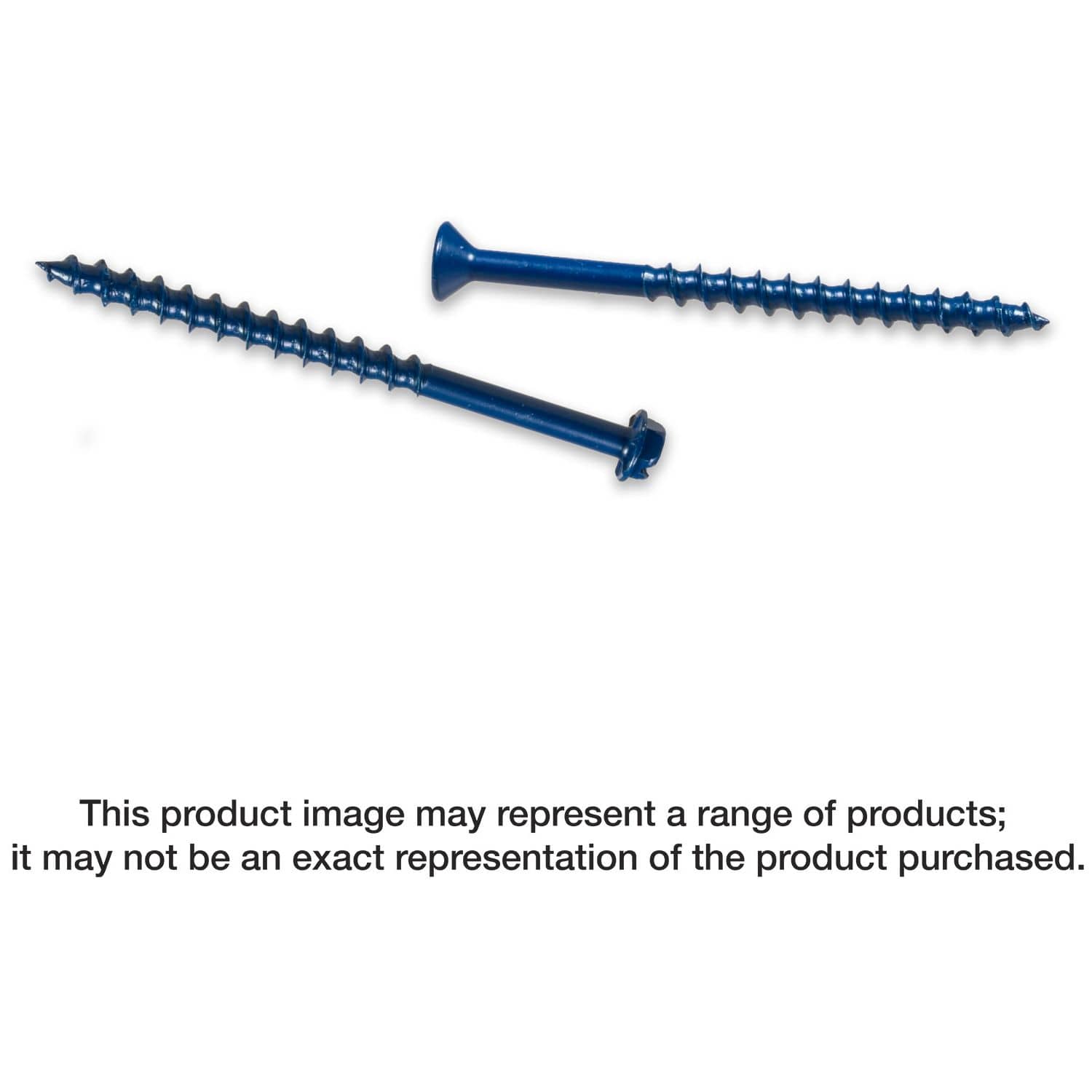 Simpson Strong-Tie TNT18234HC8 Titen Turbo,  3/16-in. x 2-3/4-in. Hex-Head Concrete and Masonry Screw, Blue, 8-Pack