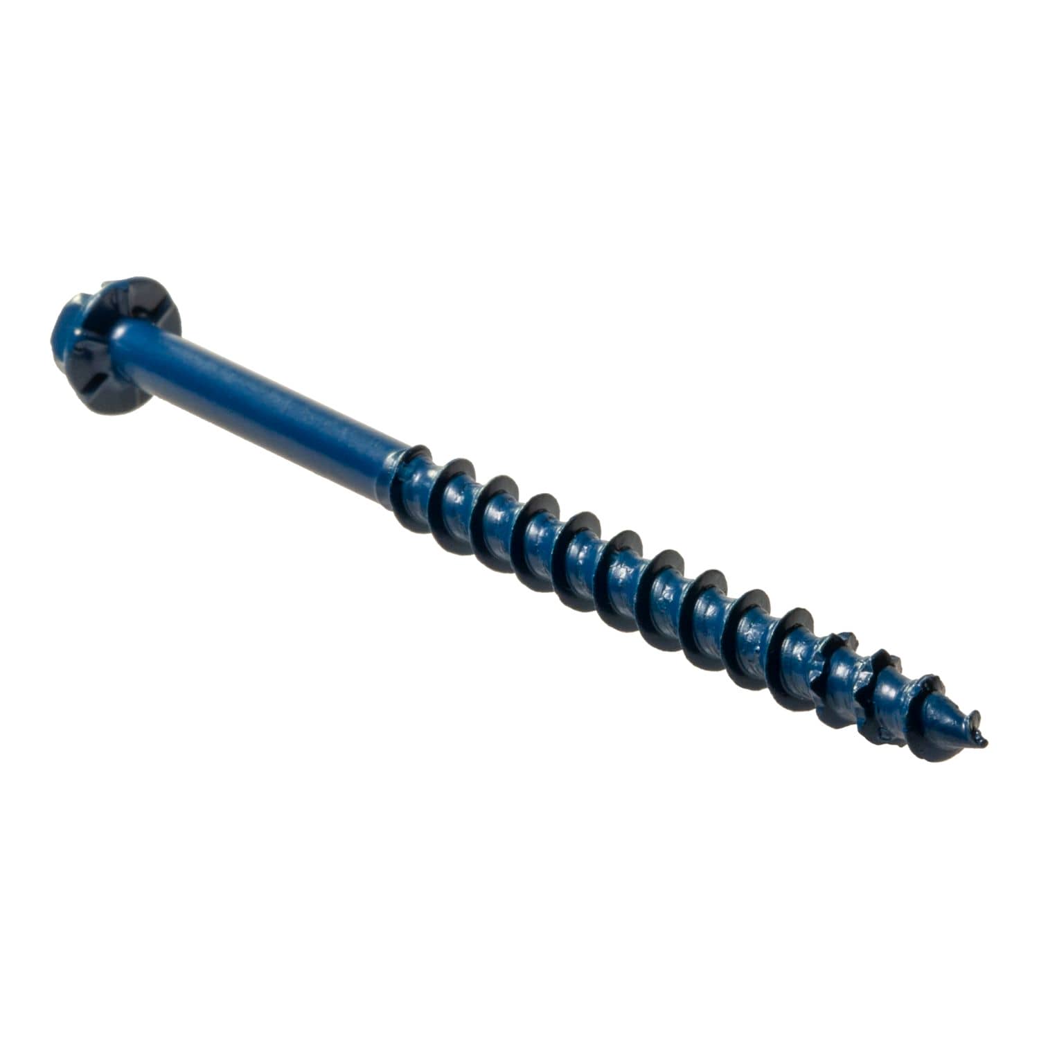 Simpson Strong-Tie TNT18234HC8 Titen Turbo,  3/16-in. x 2-3/4-in. Hex-Head Concrete and Masonry Screw, Blue, 8-Pack