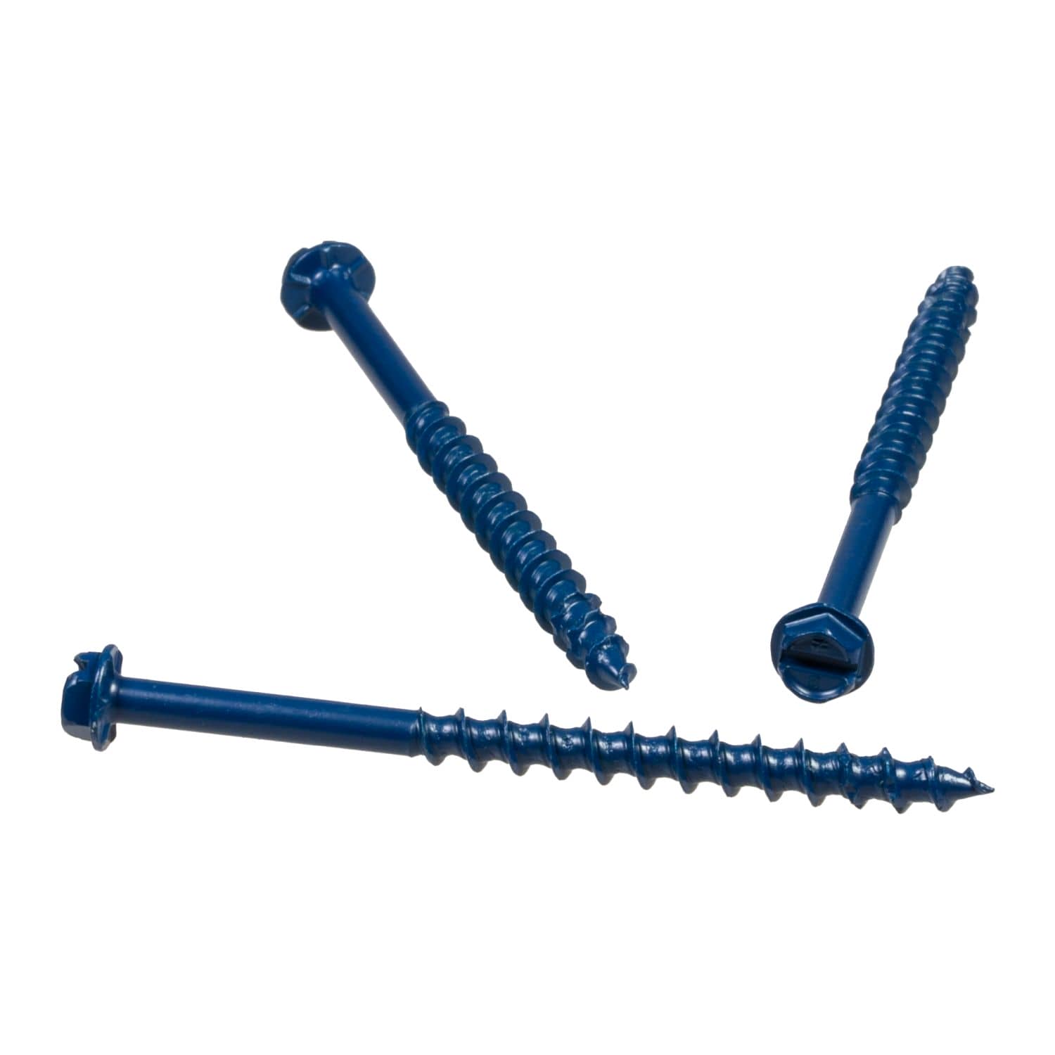 Simpson Strong-Tie TNT18234HC8 Titen Turbo,  3/16-in. x 2-3/4-in. Hex-Head Concrete and Masonry Screw, Blue, 8-Pack