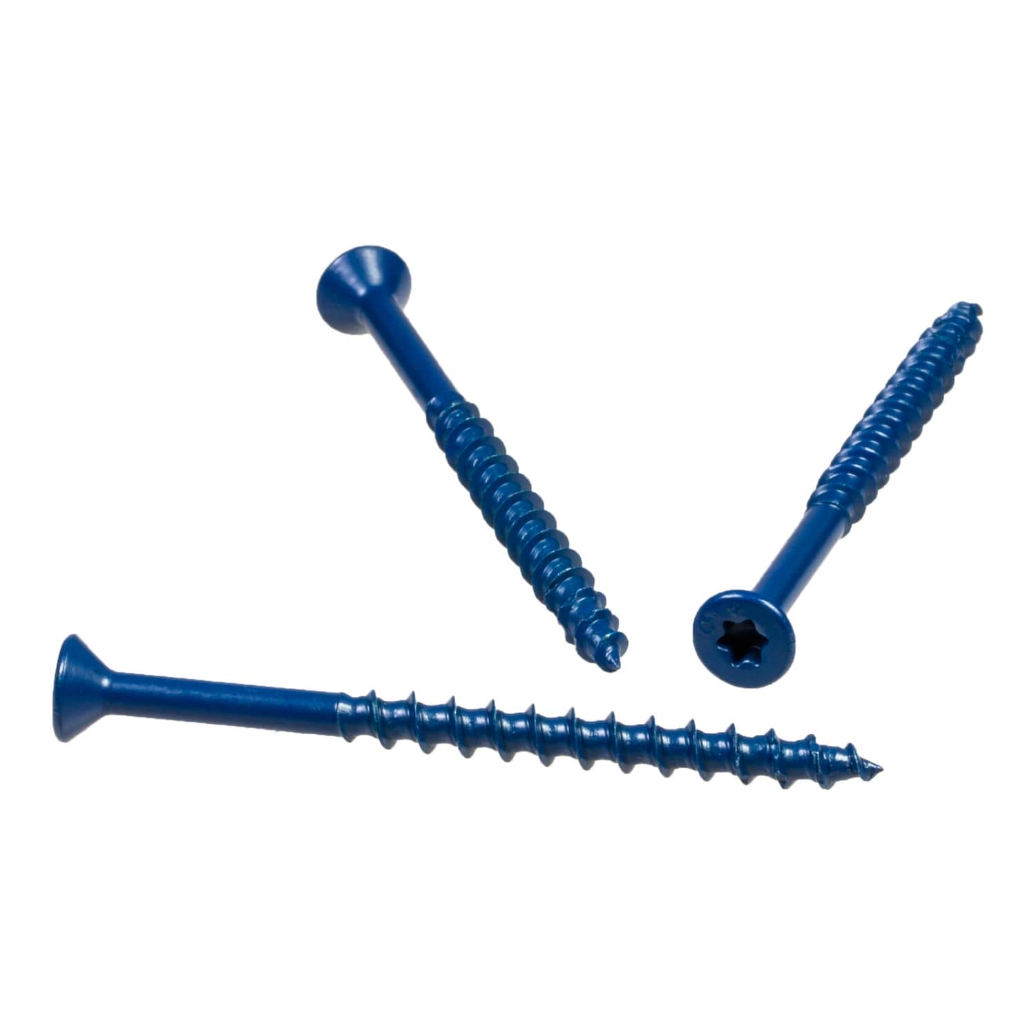 Simpson Strong-Tie TNT18234TFB Titen Turbo,  3/16-in. x 2-3/4-in. 6-Lobe Flat-Head Concrete and Masonry Screw, Blue, 1500-Pack