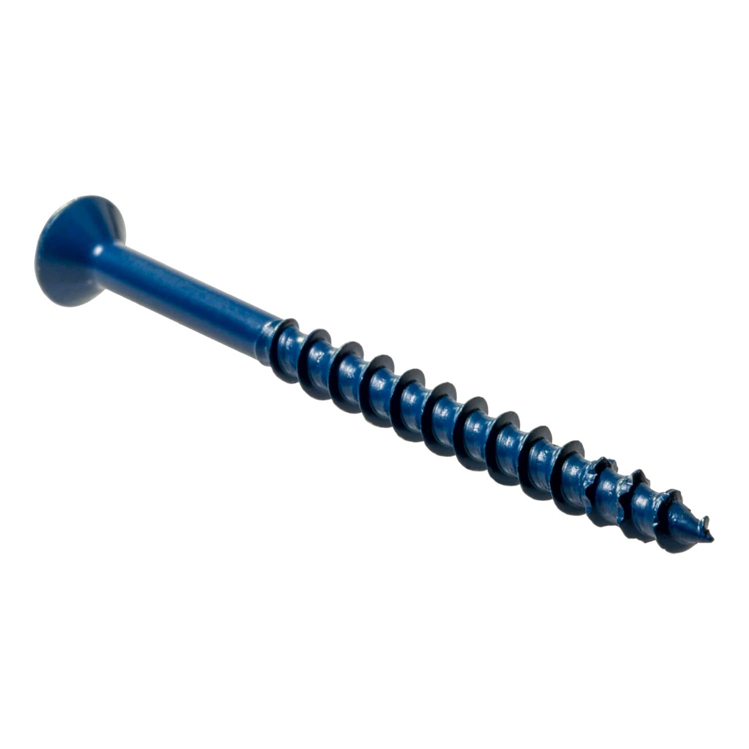 Simpson Strong-Tie TNT18234TF Titen Turbo,  3/16-in. x 2-3/4-in. 6-Lobe Flat-Head Concrete and Masonry Screw, Blue, 100-Pack