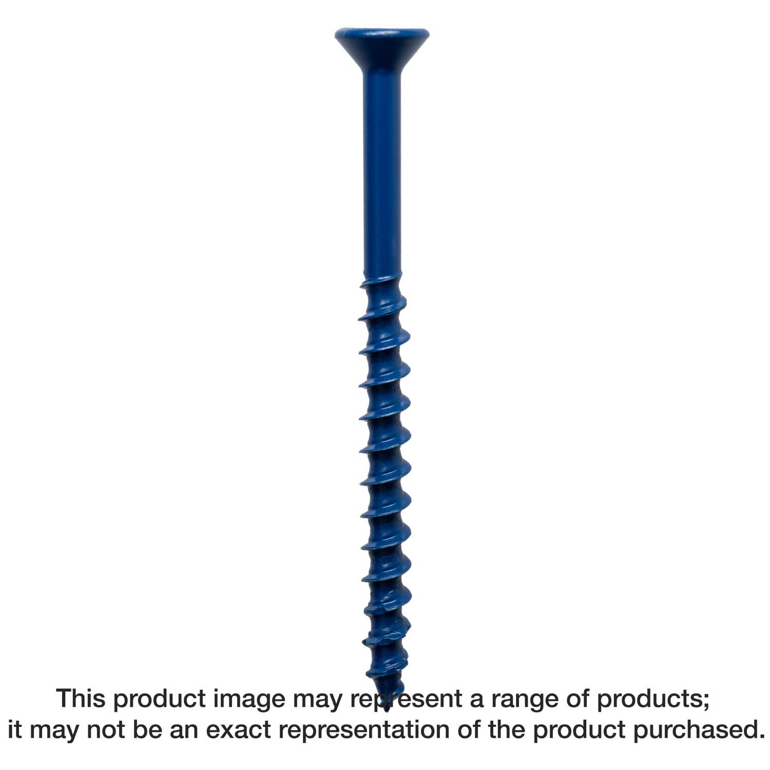 Simpson Strong-Tie TNT18234TF Titen Turbo,  3/16-in. x 2-3/4-in. 6-Lobe Flat-Head Concrete and Masonry Screw, Blue, 100-Pack