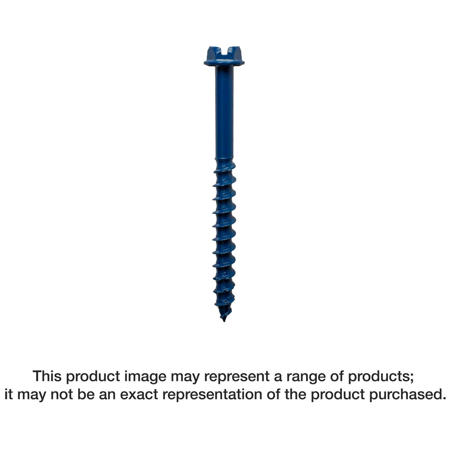 Simpson Strong-Tie TNT25114HR200 Titen Turbo,  1/4-in. x 1-1/4-in. Hex-Head Concrete and Masonry Screw, Blue, 200-Pack