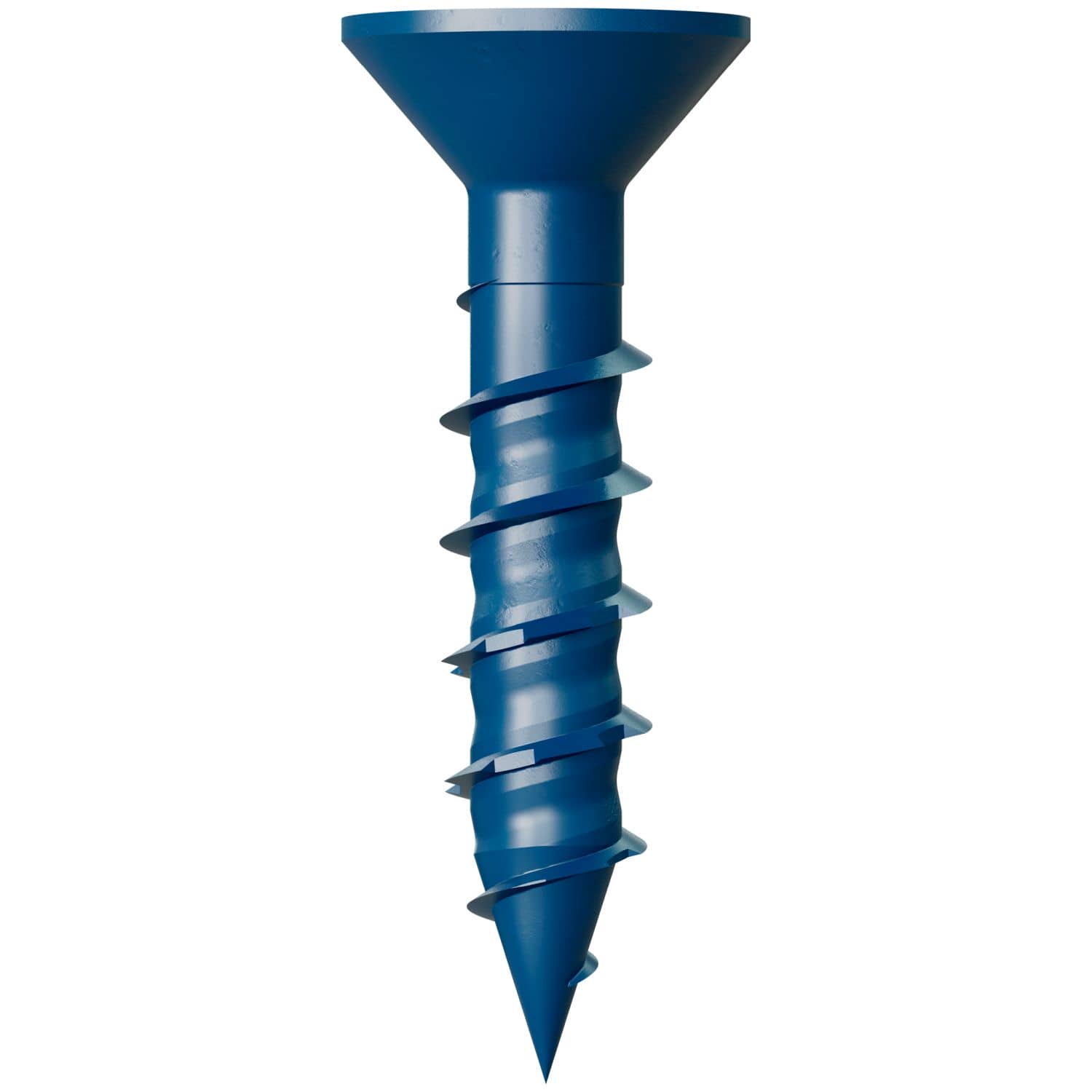 Simpson Strong-Tie TNT25114TF Titen Turbo,  1/4-in. x 1-1/4-in. 6-Lobe Flat-Head Concrete and Masonry Screw, Blue, 100-Pack