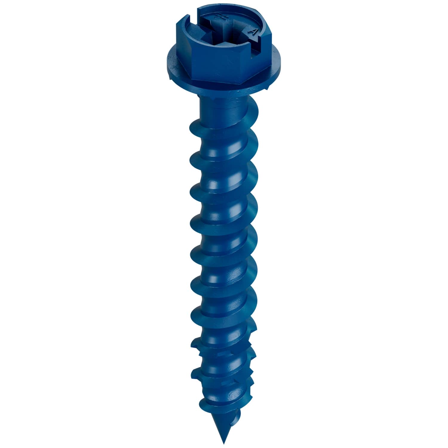 Simpson Strong-Tie TNT25134HC25 Titen Turbo,  1/4-in. x 1-3/4-in. Hex-Head Concrete and Masonry Screw, Blue, 25-Pack