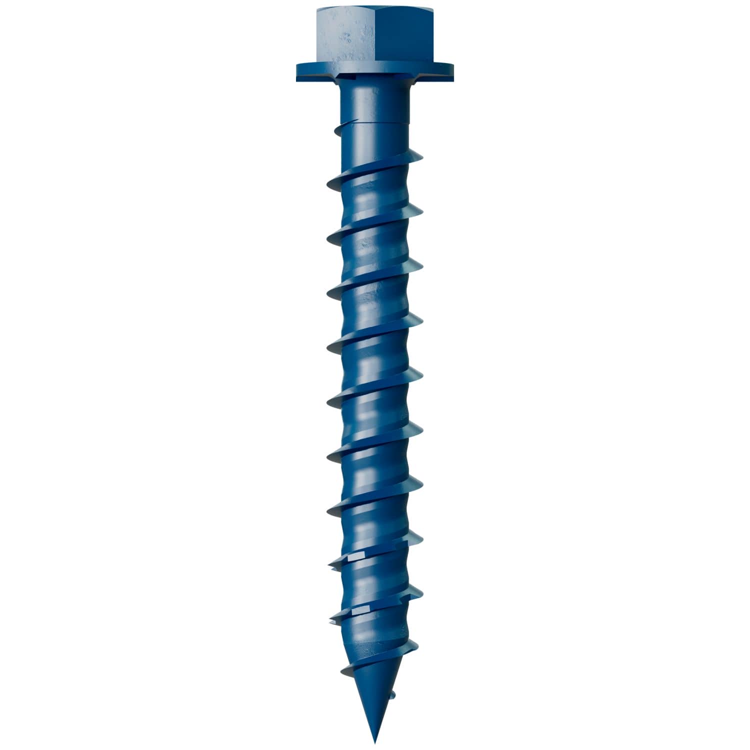 Simpson Strong-Tie TNT25134HC25 Titen Turbo,  1/4-in. x 1-3/4-in. Hex-Head Concrete and Masonry Screw, Blue, 25-Pack