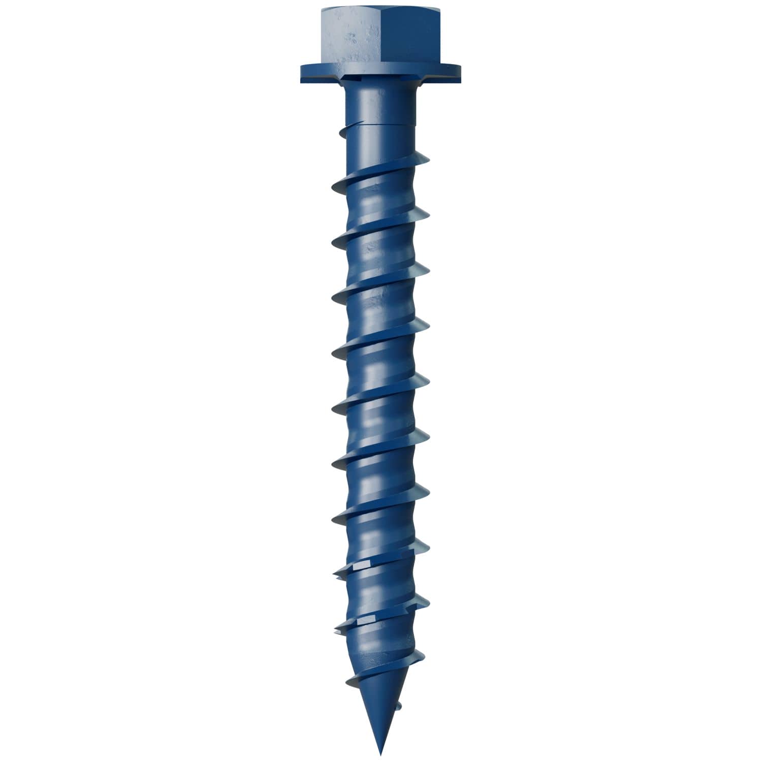 Simpson Strong-Tie TNT25134HC8 Titen Turbo,  1/4-in. x 1-3/4-in. Hex-Head Concrete and Masonry Screw, Blue, 8-Pack