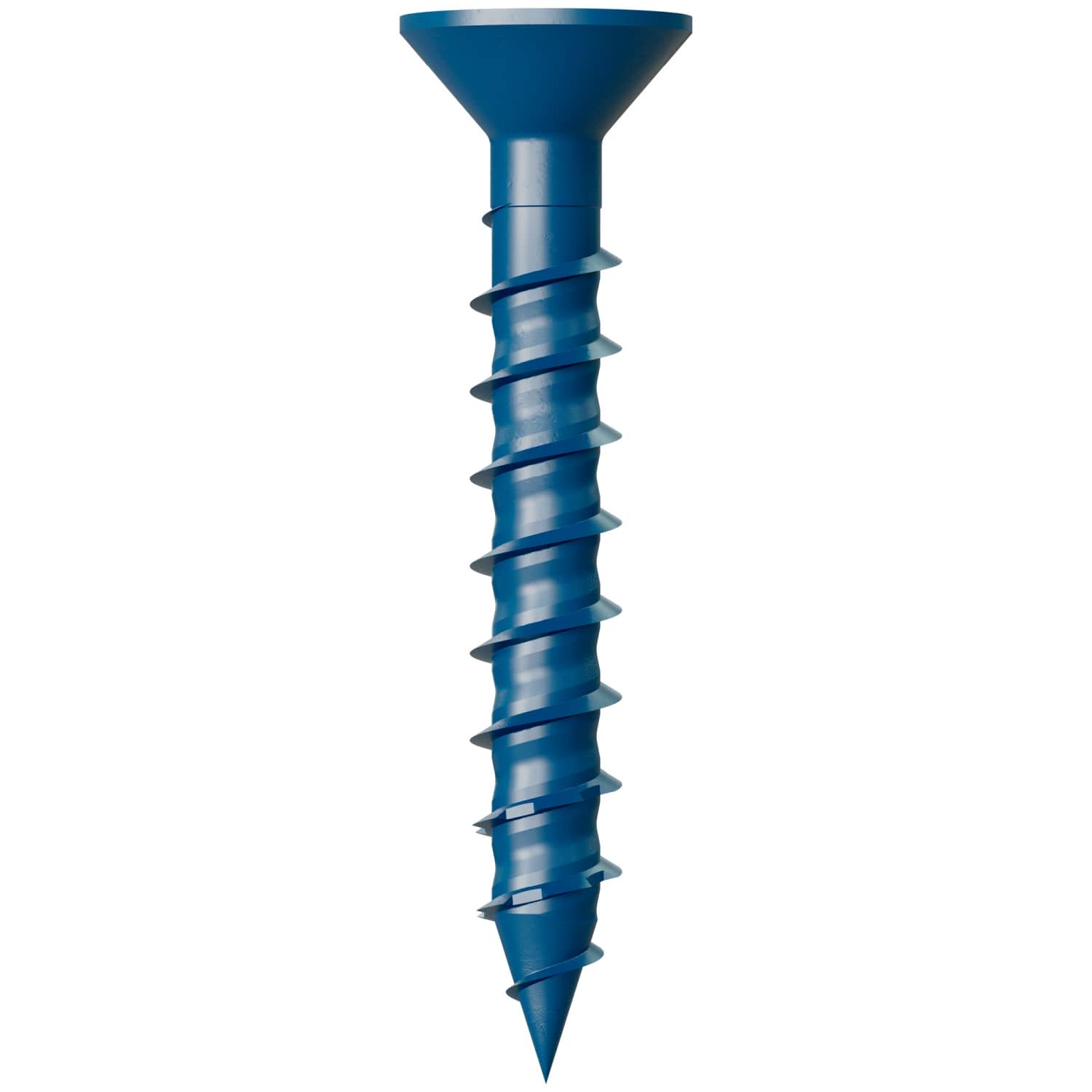 Simpson Strong-Tie TNT25134TFC75 Titen Turbo,  1/4-in. x 1-3/4-in. 6-Lobe Flat-Head Concrete and Masonry Screw, Blue, 75-Pack
