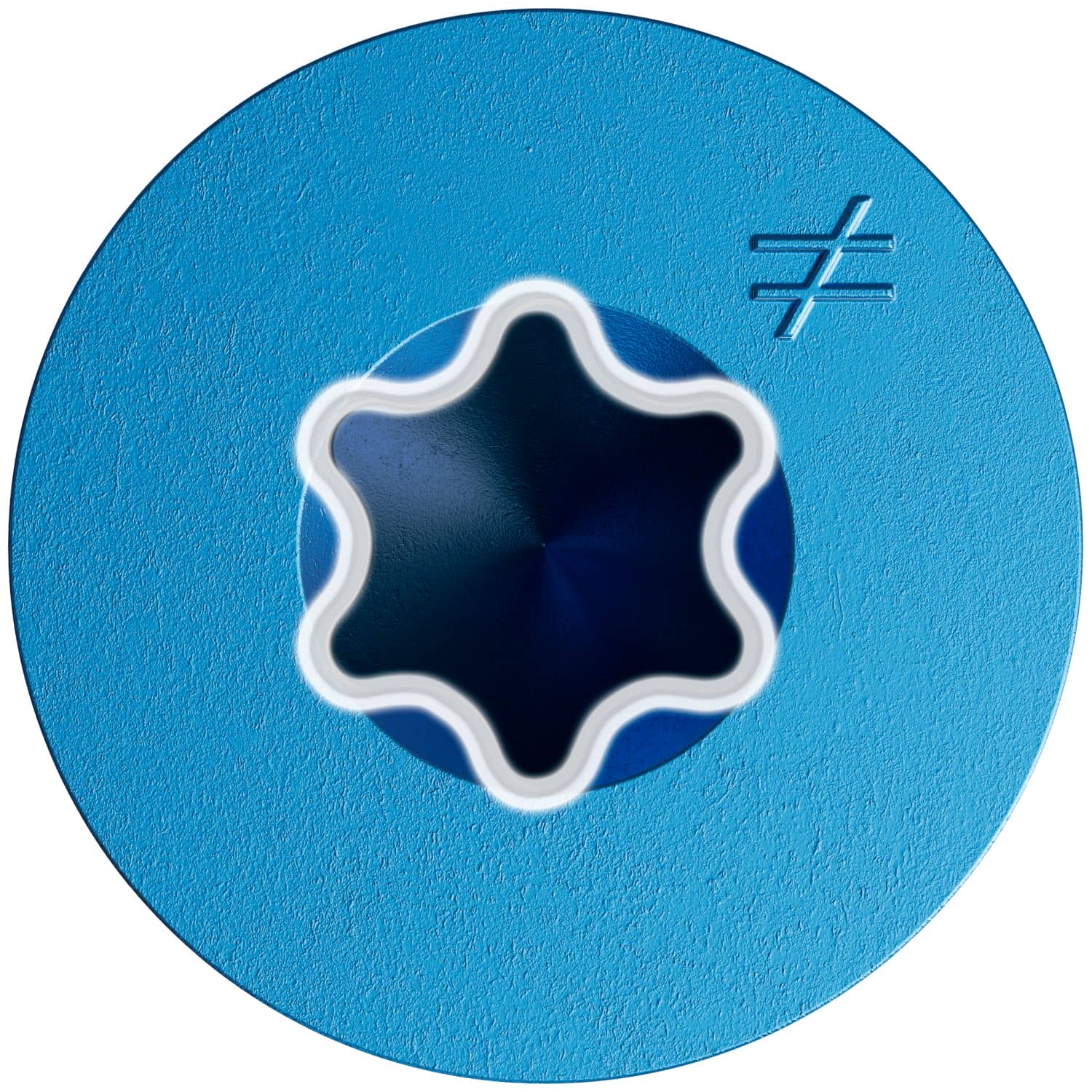 Simpson Strong-Tie TNT25214TFB Titen Turbo,  1/4-in. x 2-1/4-in. 6-Lobe Flat-Head Concrete and Masonry Screw, Blue, 2000-Pack