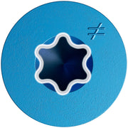 Simpson Strong-Tie TNT25214TFB Titen Turbo,  1/4-in. x 2-1/4-in. 6-Lobe Flat-Head Concrete and Masonry Screw, Blue, 2000-Pack
