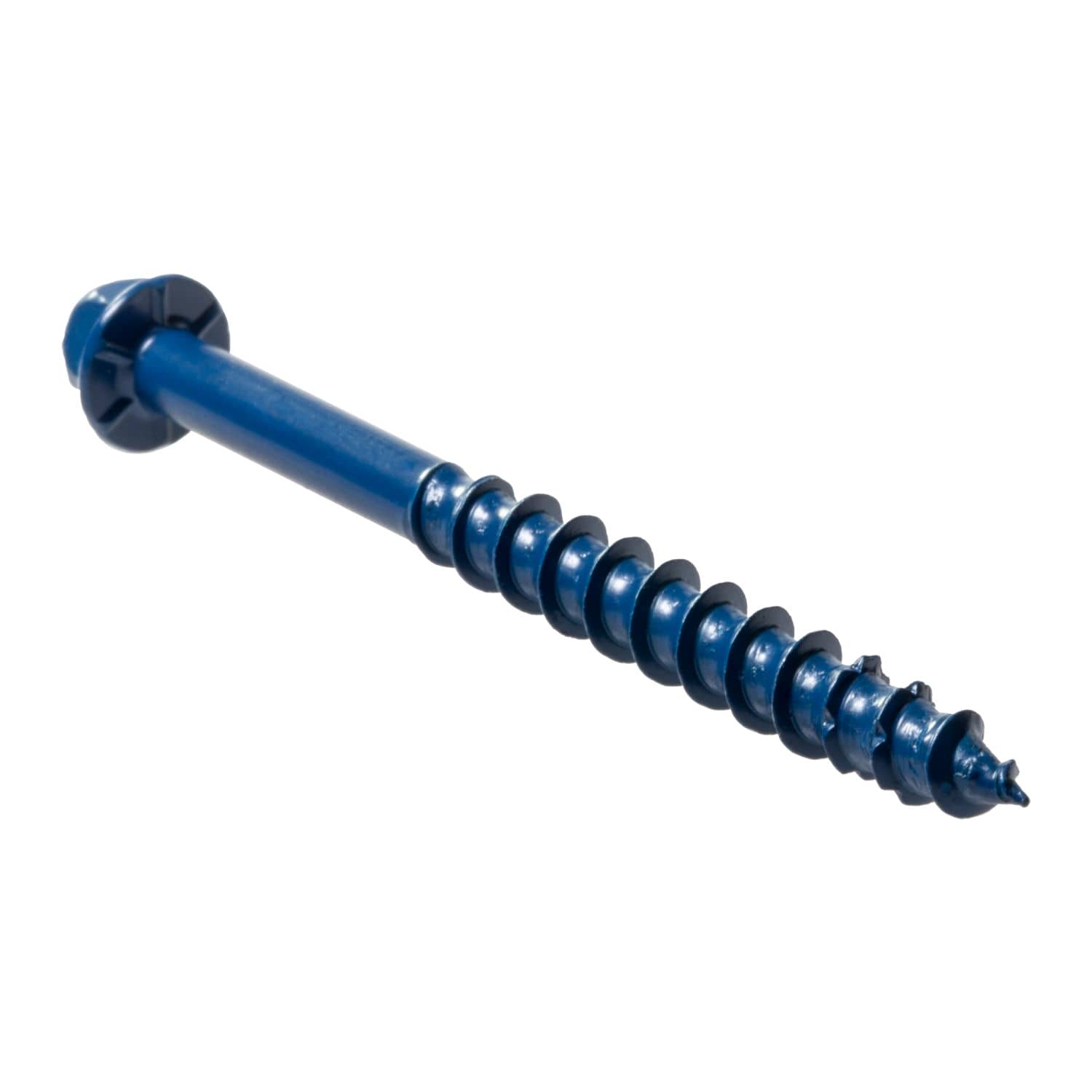 Simpson Strong-Tie TNT25234HC25 Titen Turbo,  1/4-in. x 2-3/4-in. Hex-Head Concrete and Masonry Screw, Blue, 25-Pack