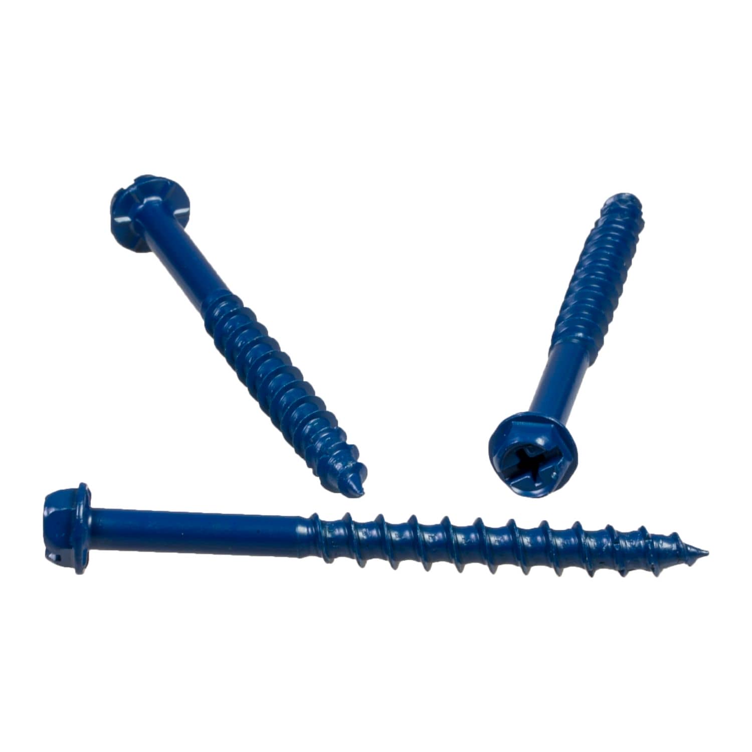 Simpson Strong-Tie TNT25234HC8 Titen Turbo,  1/4-in. x 2-3/4-in. Hex-Head Concrete and Masonry Screw, Blue, 8-Pack