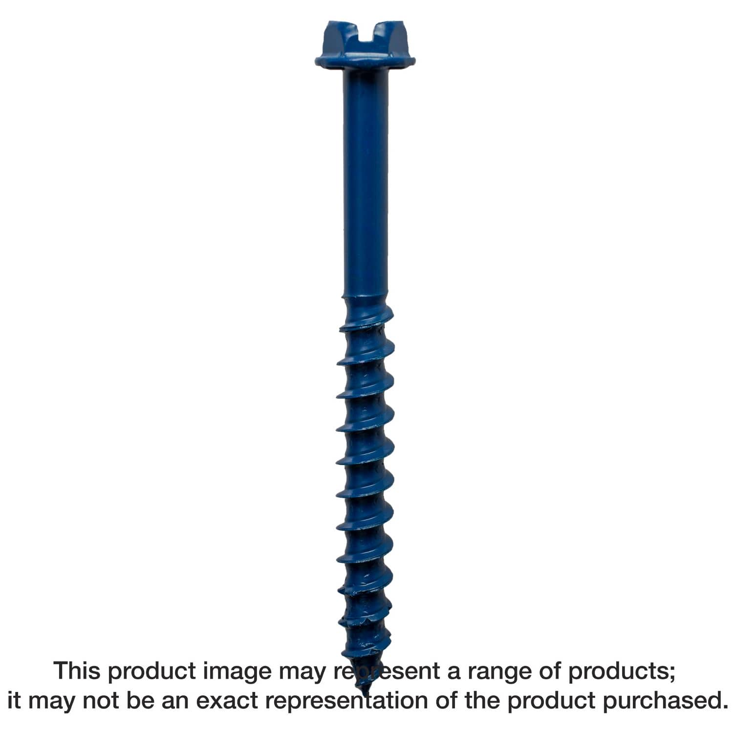 Simpson Strong-Tie TNT25234H Titen Turbo,  1/4-in. x 2-3/4-in. Hex-Head Concrete and Masonry Screw, Blue, 100-Pack