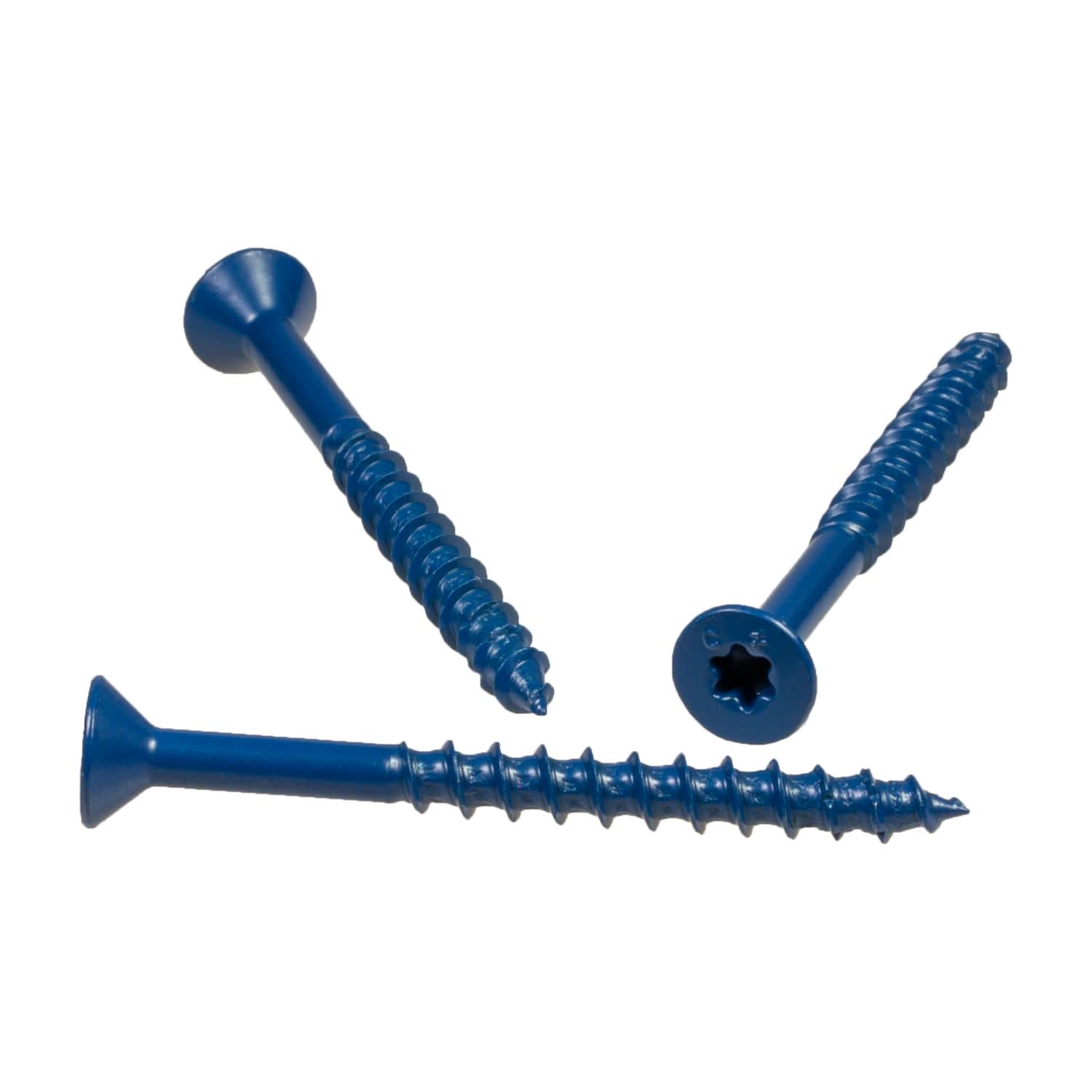 Simpson Strong-Tie TNT25234TFC75 Titen Turbo,  1/4-in. x 2-3/4-in. 6-Lobe Flat-Head Concrete and Masonry Screw, Blue, 75-Pack