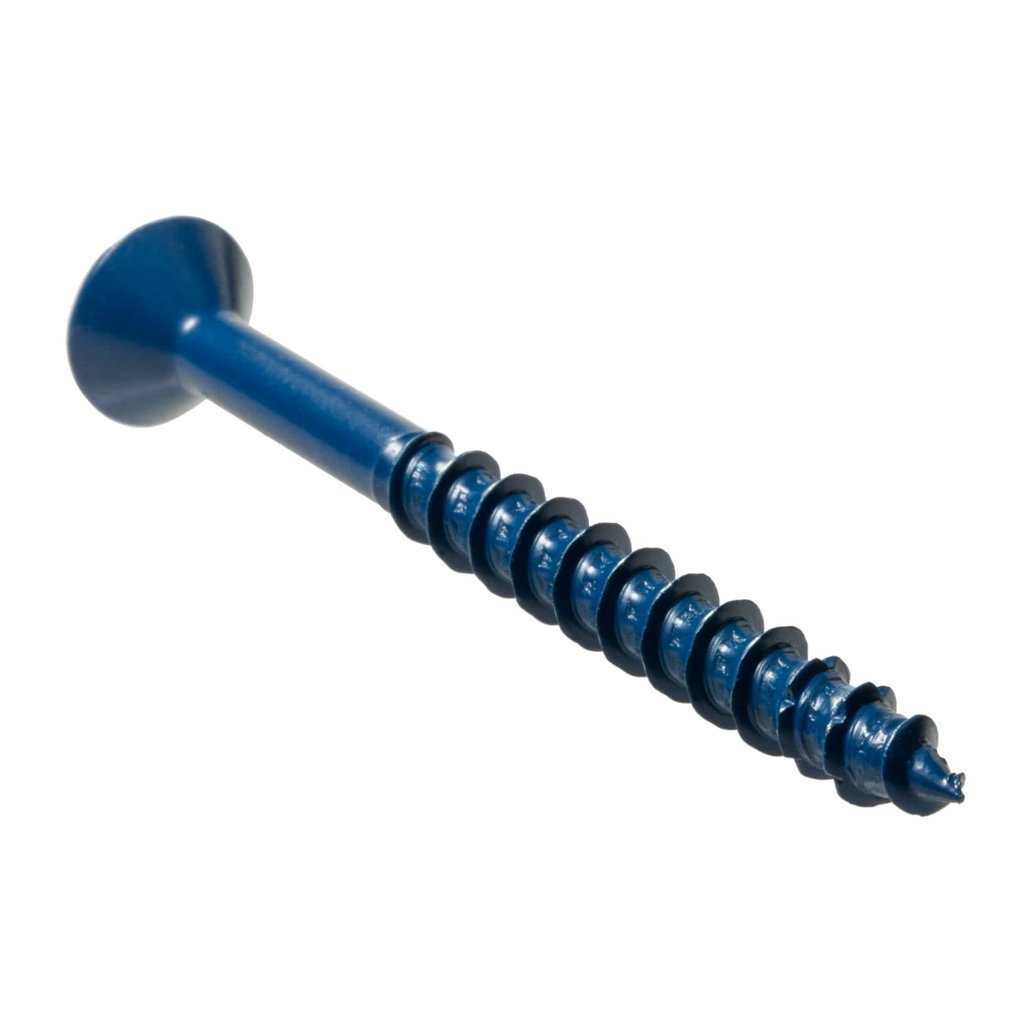 Simpson Strong-Tie TNT25234TFC75 Titen Turbo,  1/4-in. x 2-3/4-in. 6-Lobe Flat-Head Concrete and Masonry Screw, Blue, 75-Pack