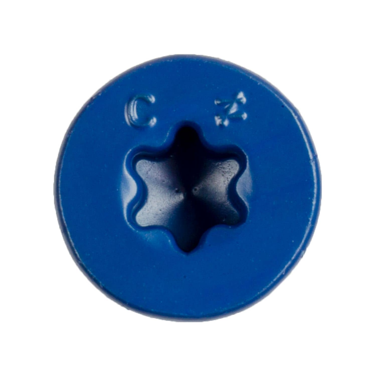 Simpson Strong-Tie TNT25234TFC8 Titen Turbo,  1/4-in. x 2-3/4-in. 6-Lobe Flat-Head Concrete and Masonry Screw, Blue, 8-Pack