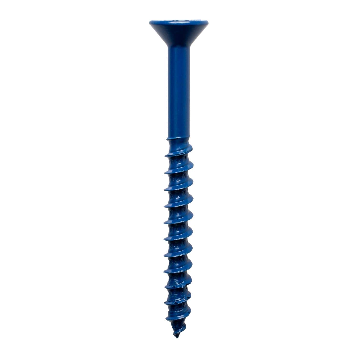 Simpson Strong-Tie TNT25234TFC8 Titen Turbo,  1/4-in. x 2-3/4-in. 6-Lobe Flat-Head Concrete and Masonry Screw, Blue, 8-Pack