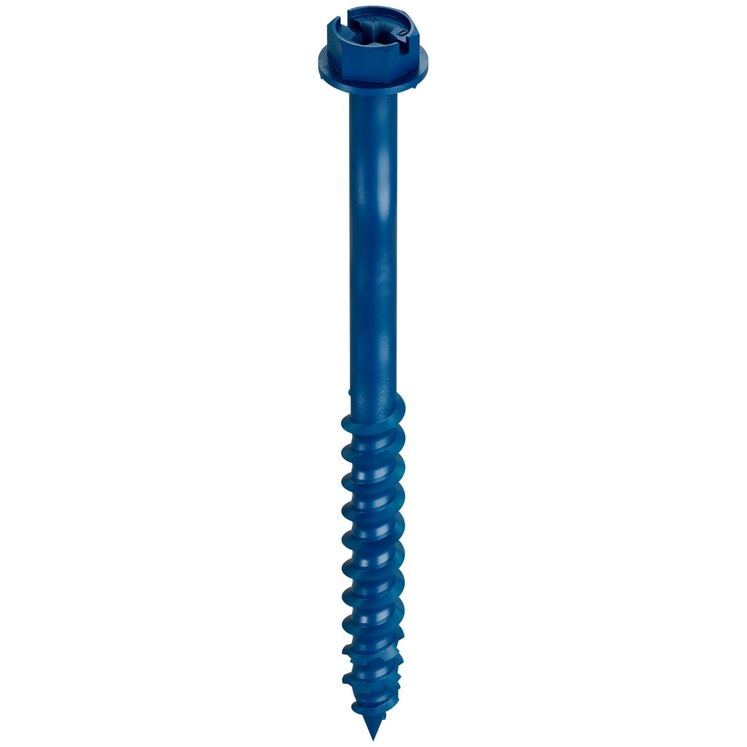 Simpson Strong-Tie TNT25314HC8 Titen Turbo,  1/4-in. x 3-1/4-in. Hex-Head Concrete and Masonry Screw, Blue, 8-Pack