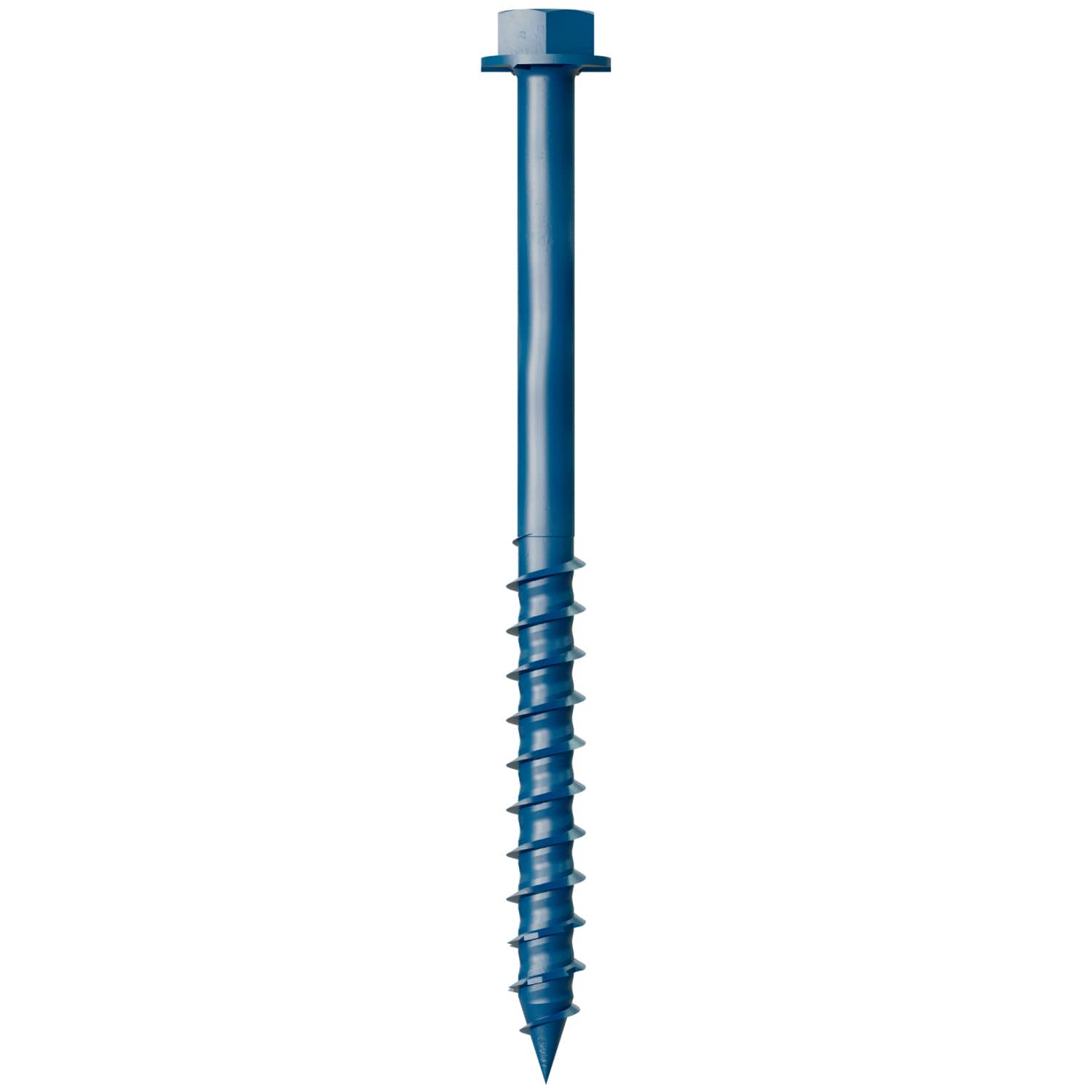 Simpson Strong-Tie TNT25314HC8 Titen Turbo,  1/4-in. x 3-1/4-in. Hex-Head Concrete and Masonry Screw, Blue, 8-Pack