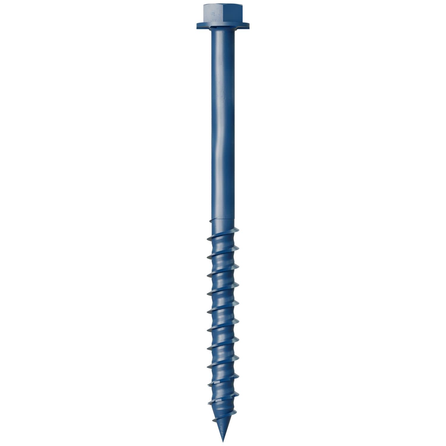 Simpson Strong-Tie TNT25314HC8 Titen Turbo,  1/4-in. x 3-1/4-in. Hex-Head Concrete and Masonry Screw, Blue, 8-Pack