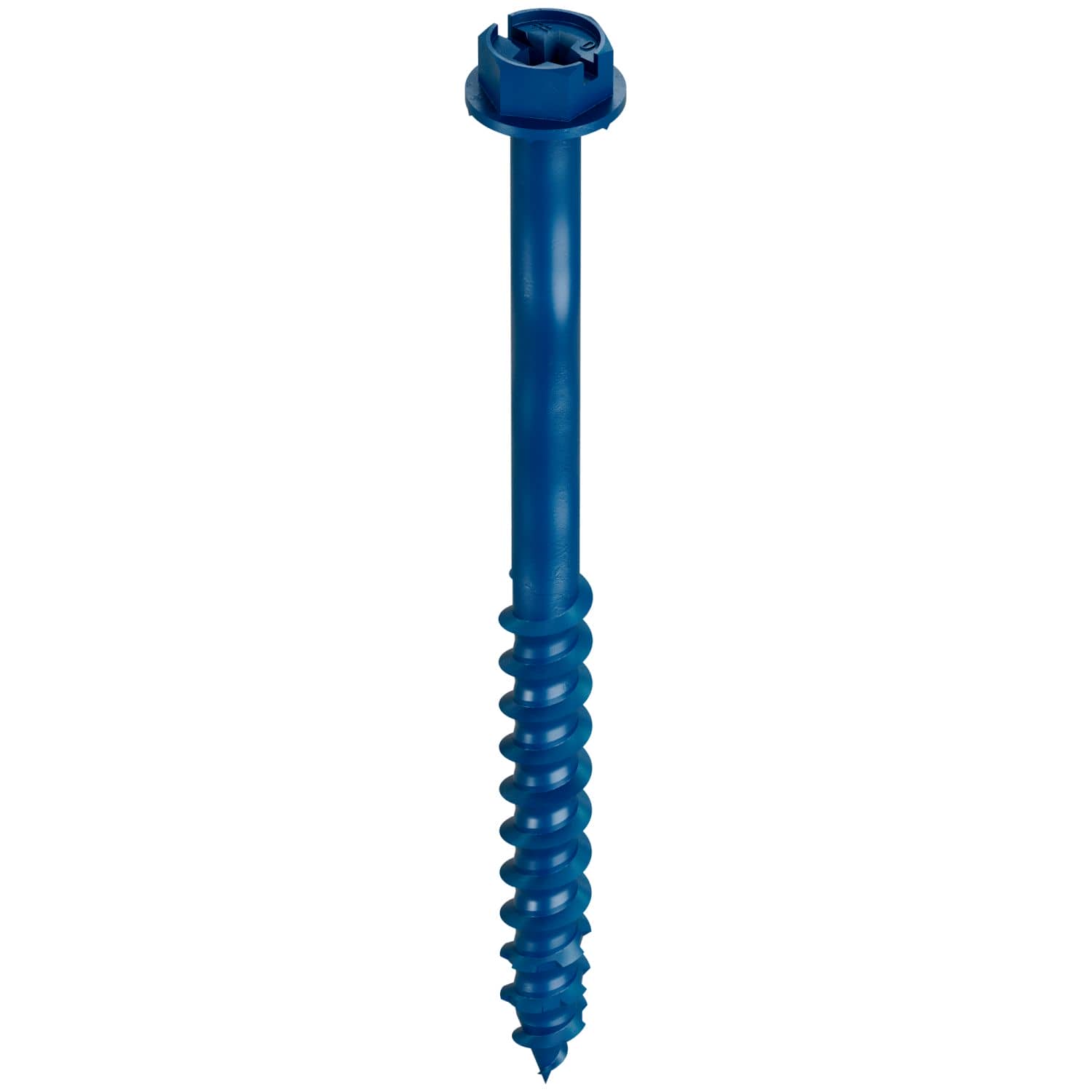 Simpson Strong-Tie TNT25314H Titen Turbo,  1/4-in. x 3-1/4-in. Hex-Head Concrete and Masonry Screw, Blue, 100-Pack