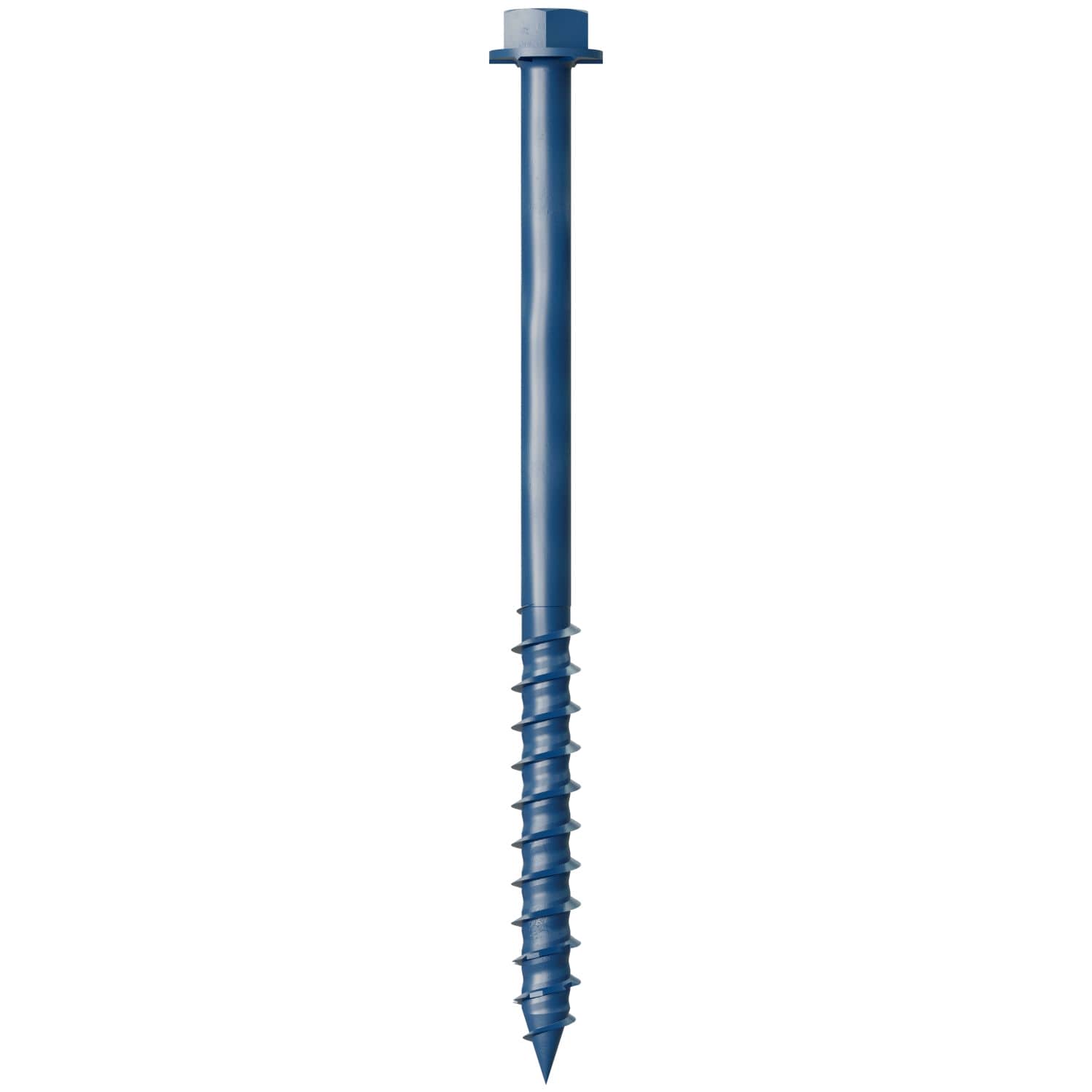 Simpson Strong-Tie TNT25334HC75 Titen Turbo,  1/4-in. x 3-3/4-in. Hex-Head Concrete and Masonry Screw, Blue, 75-Pack