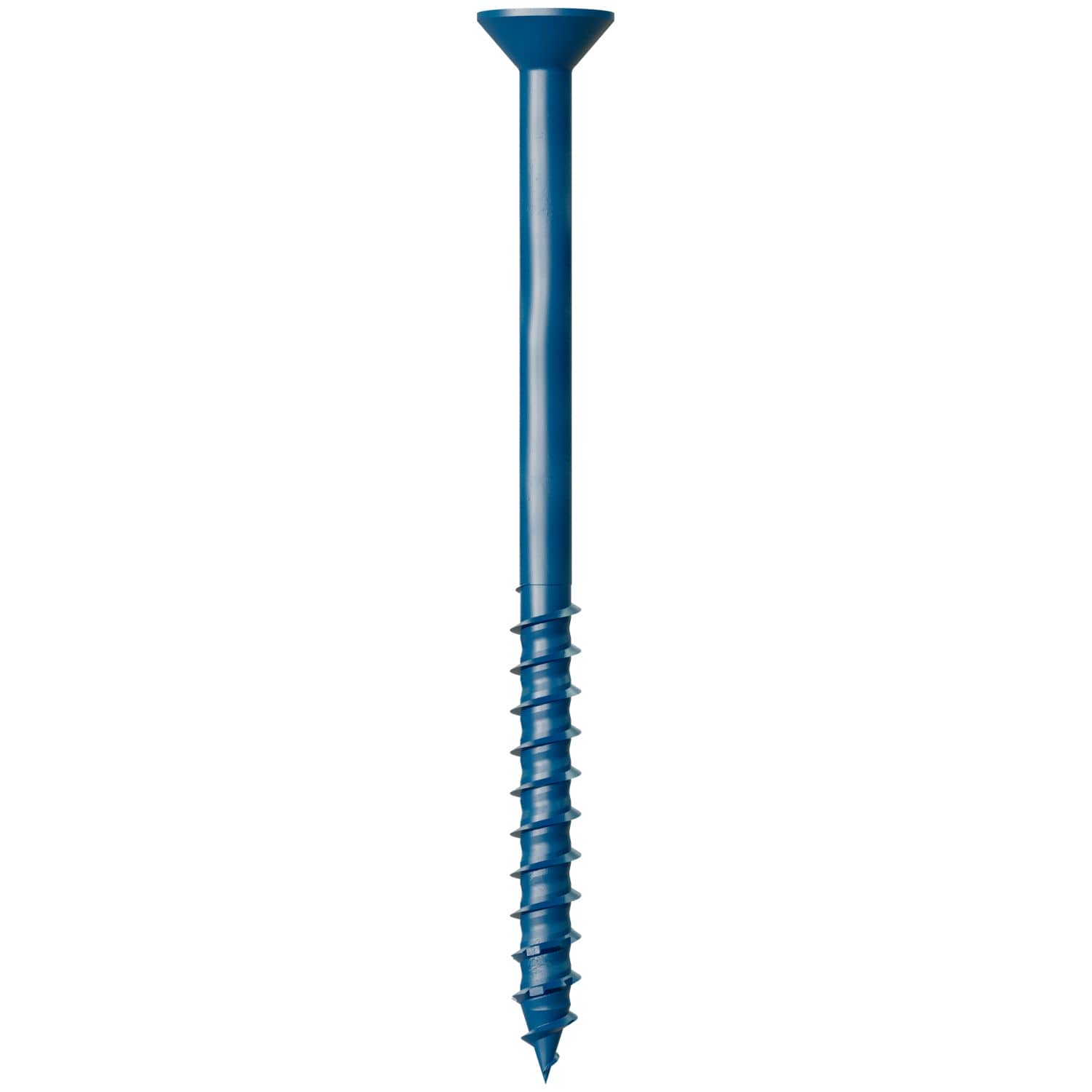 Simpson Strong-Tie TNT25334TFC75 Titen Turbo,  1/4-in. x 3-3/4-in. 6-Lobe Flat-Head Concrete and Masonry Screw, Blue, 75-Pack