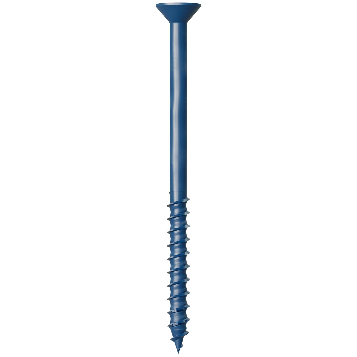 Simpson Strong-Tie TNT25334TFC75 Titen Turbo,  1/4-in. x 3-3/4-in. 6-Lobe Flat-Head Concrete and Masonry Screw, Blue, 75-Pack