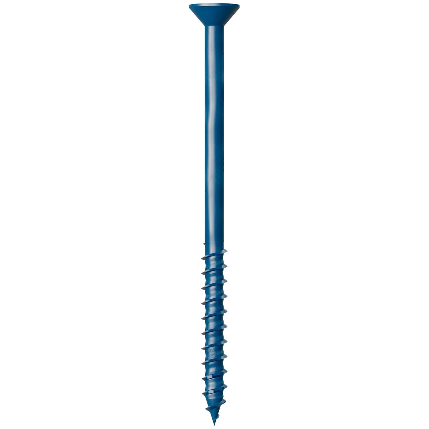 Simpson Strong-Tie TNT25400TFC25 Titen Turbo,  1/4-in. x 4-in. 6-Lobe Flat-Head Concrete and Masonry Screw, Blue, 25-Pack