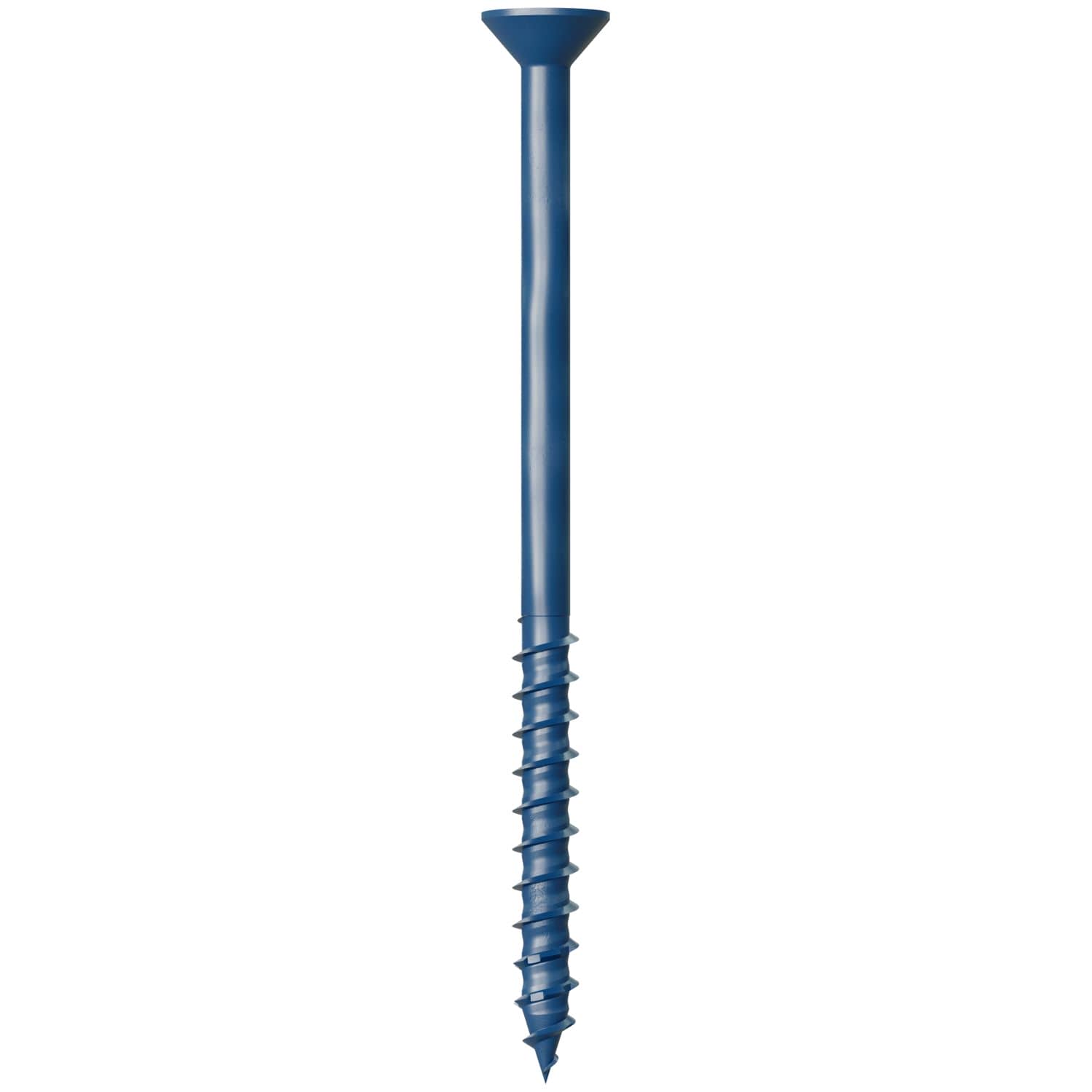 Simpson Strong-Tie TNT25400TFC25 Titen Turbo,  1/4-in. x 4-in. 6-Lobe Flat-Head Concrete and Masonry Screw, Blue, 25-Pack
