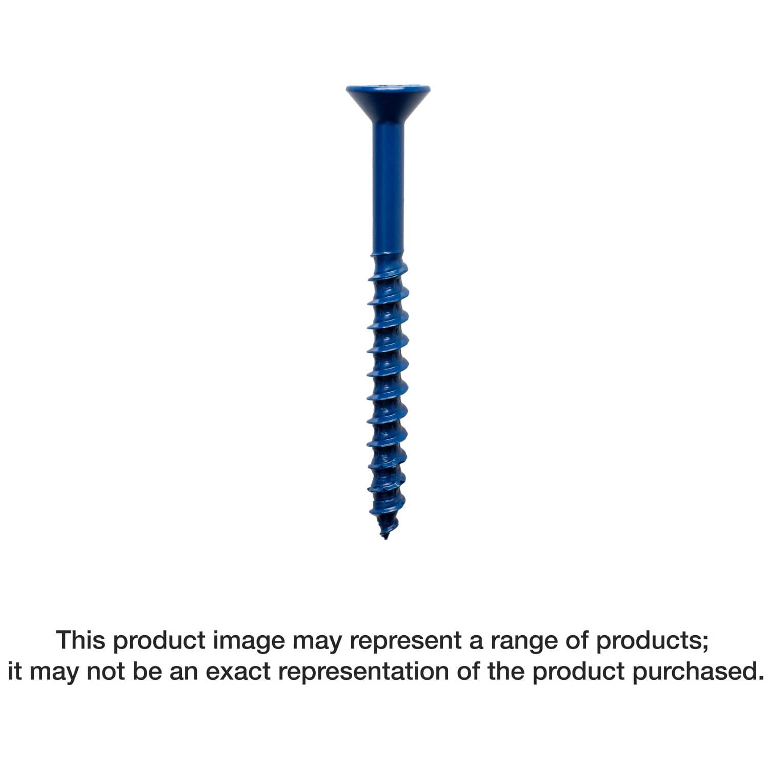 Simpson Strong-Tie TNT25400TF Titen Turbo,  1/4-in. x 4-in. 6-Lobe Flat-Head Concrete and Masonry Screw, Blue, 100-Pack