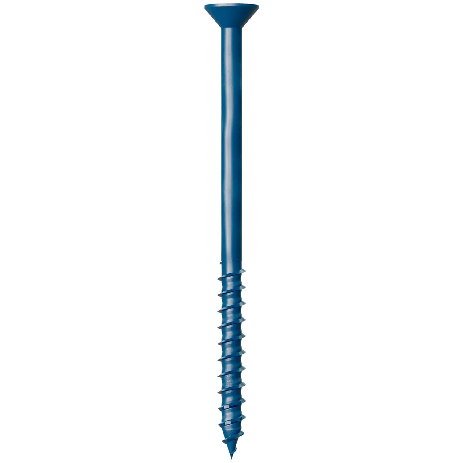 Simpson Strong-Tie TNT25400TF Titen Turbo,  1/4-in. x 4-in. 6-Lobe Flat-Head Concrete and Masonry Screw, Blue, 100-Pack