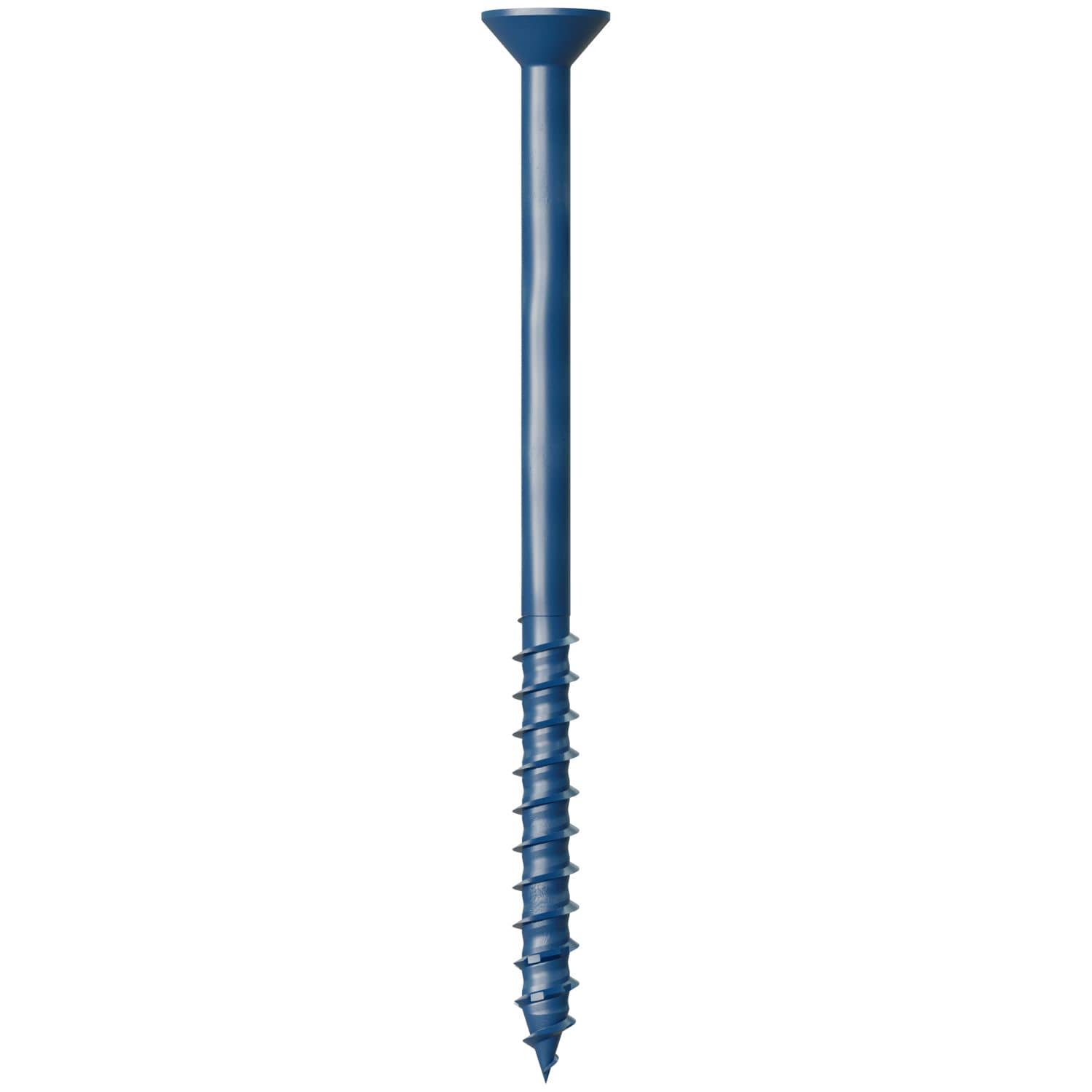 Simpson Strong-Tie TNT25400TF Titen Turbo,  1/4-in. x 4-in. 6-Lobe Flat-Head Concrete and Masonry Screw, Blue, 100-Pack