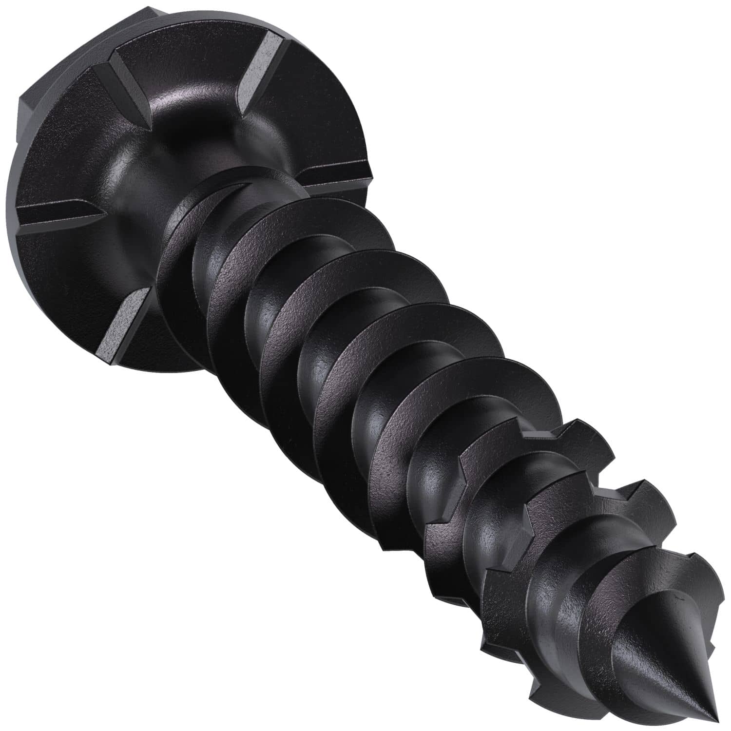 Simpson Strong-Tie TNTBL18114H Titen Turbo,  3/16-in. x 1-1/4-in. Hex-Head Concrete and Masonry Screw, Black, 100-Pack