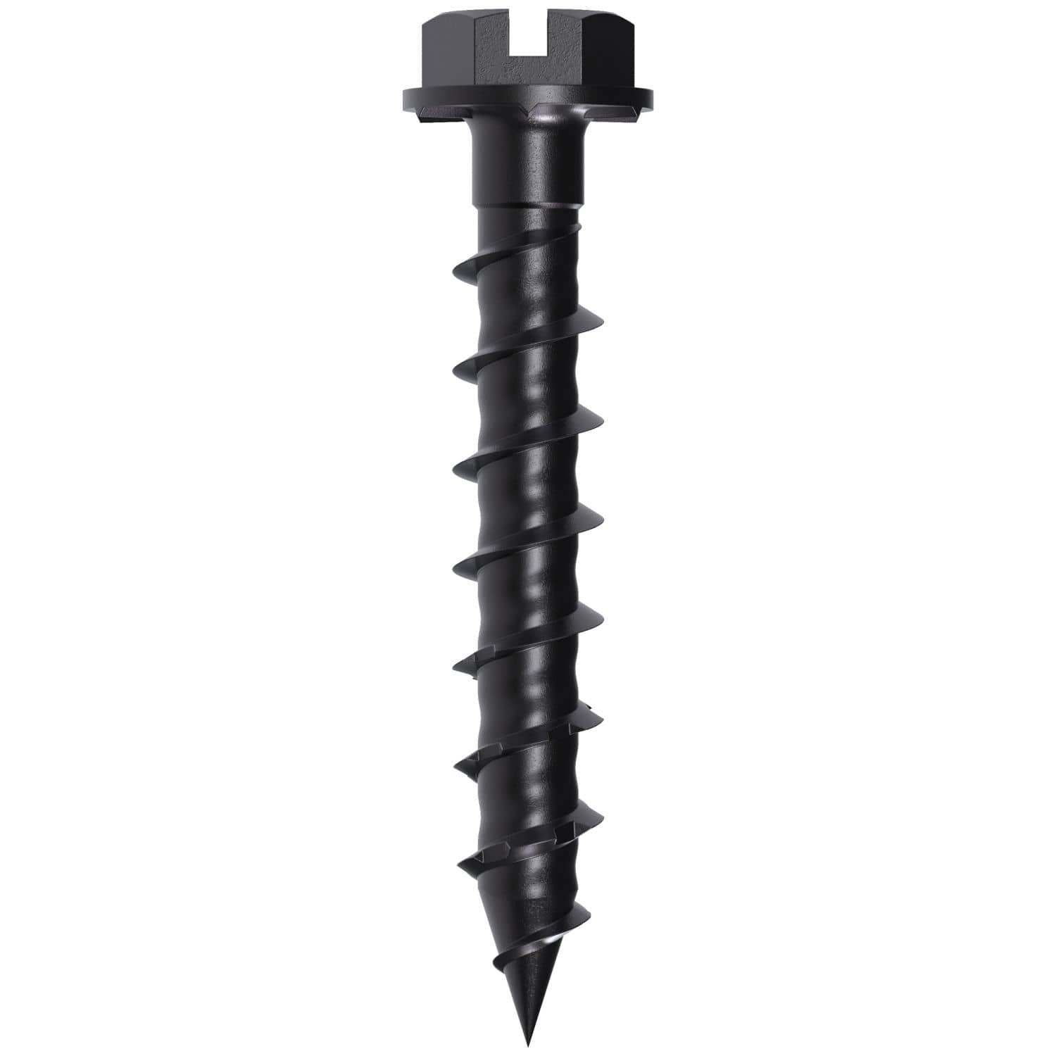 Simpson Strong-Tie TNTBL18114H Titen Turbo,  3/16-in. x 1-1/4-in. Hex-Head Concrete and Masonry Screw, Black, 100-Pack