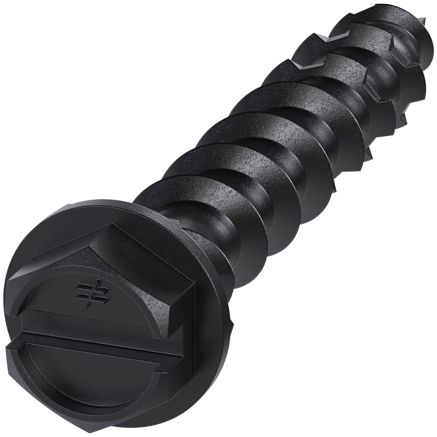 Simpson Strong-Tie TNTBL18114H Titen Turbo,  3/16-in. x 1-1/4-in. Hex-Head Concrete and Masonry Screw, Black, 100-Pack