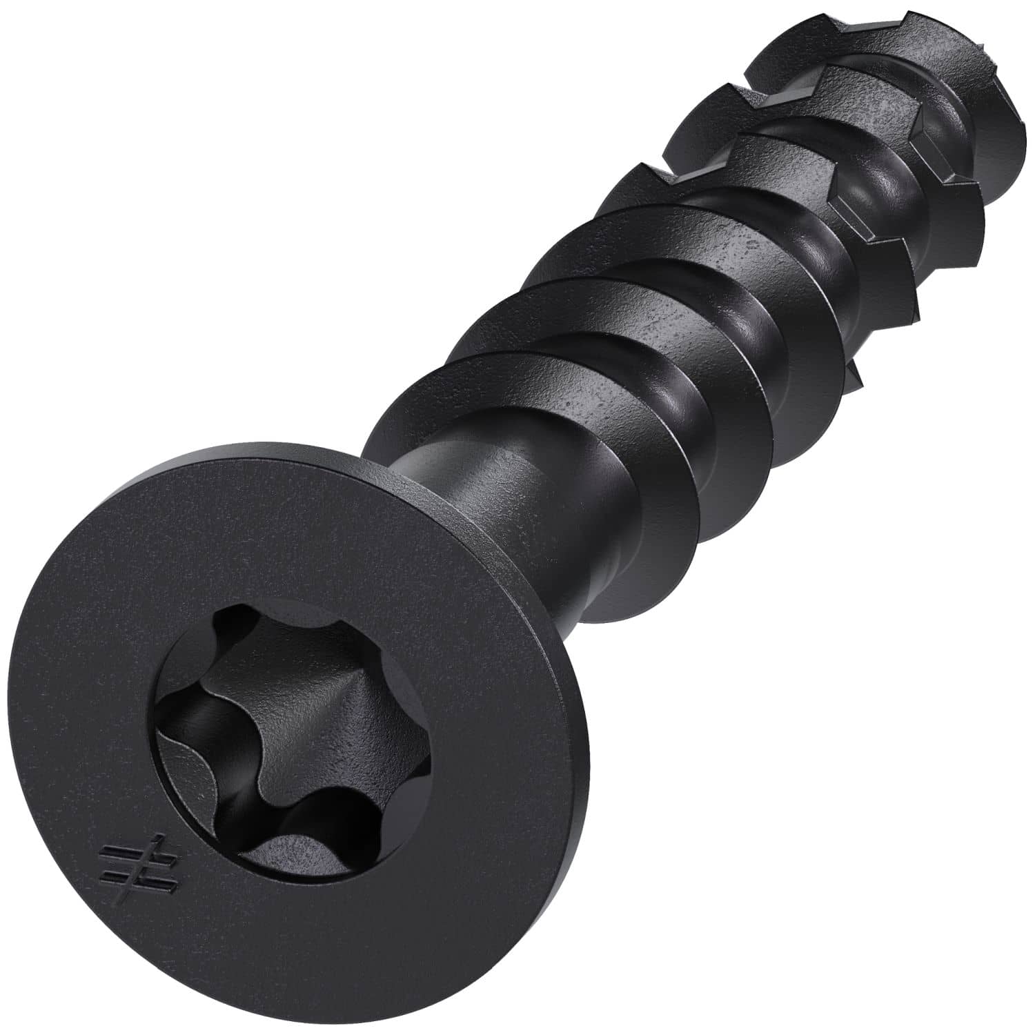 Simpson Strong-Tie TNTBL18114TF Titen Turbo,  3/16-in. x 1-1/4-in. 6-Lobe Flat-Head Concrete and Masonry Screw, Black, 100-Pack