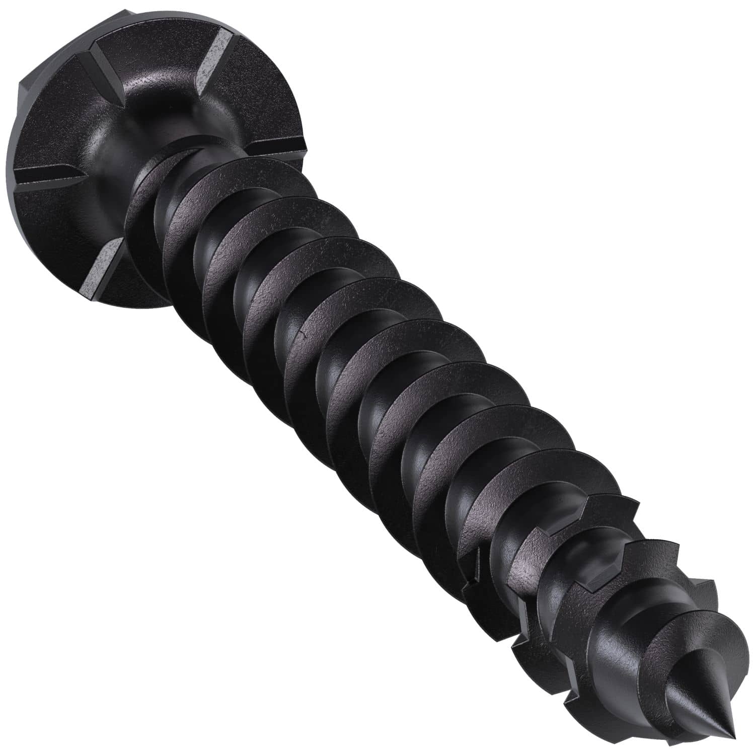 Simpson Strong-Tie TNTBL18134H Titen Turbo,  3/16-in. x 1-3/4-in. Hex-Head Concrete and Masonry Screw, Black, 100-Pack