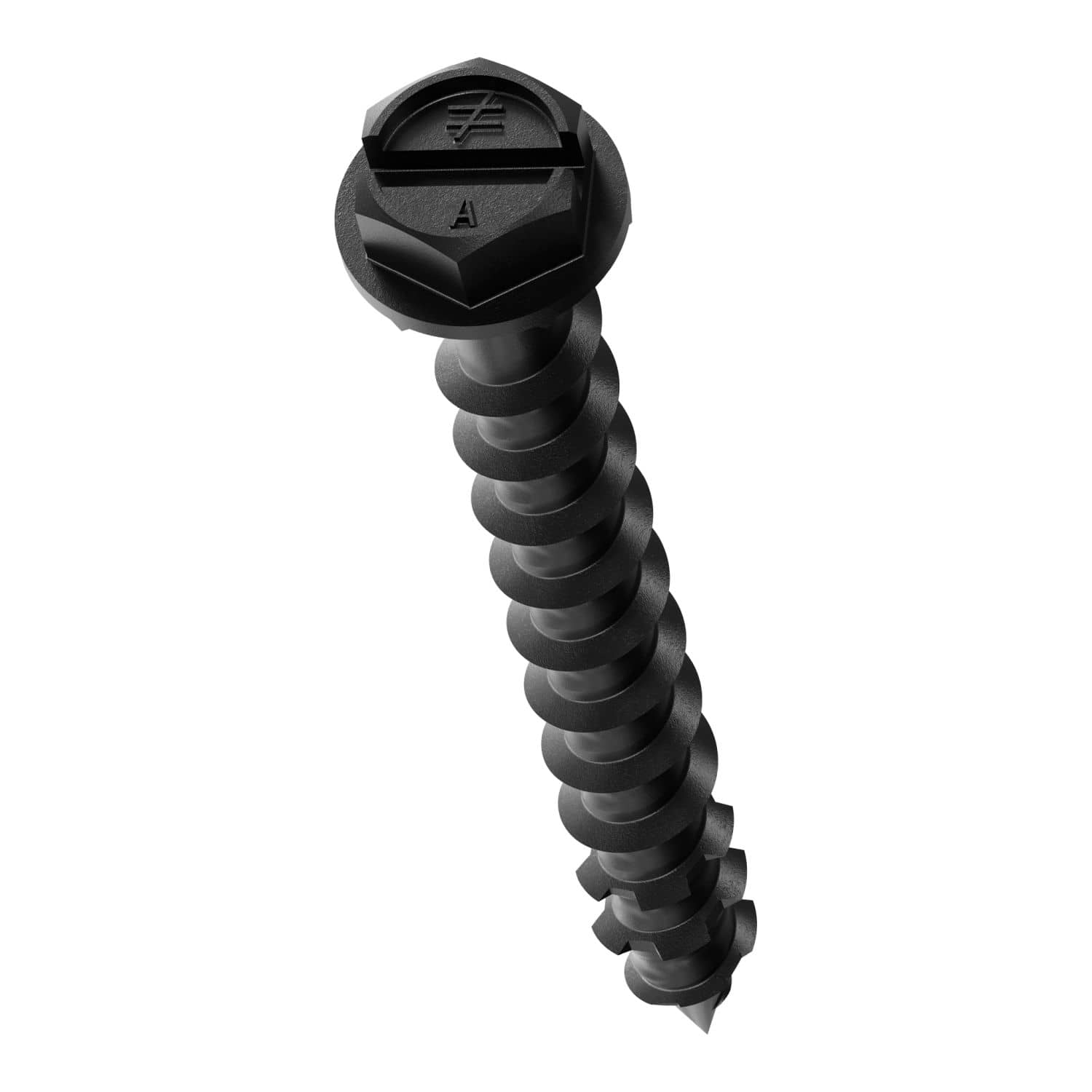 Simpson Strong-Tie TNTBL18134H Titen Turbo,  3/16-in. x 1-3/4-in. Hex-Head Concrete and Masonry Screw, Black, 100-Pack